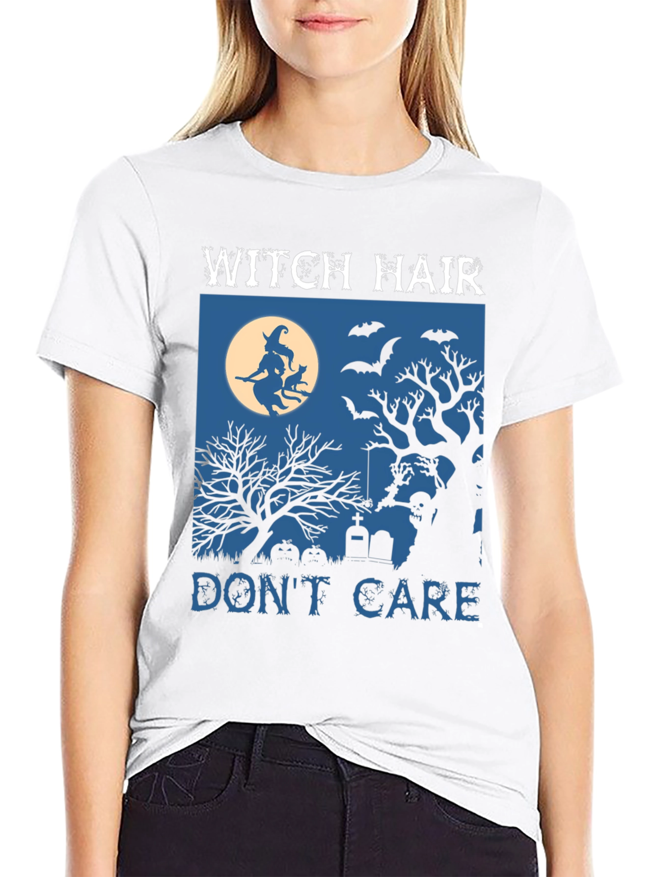 Witch Hair Dont Care Halloween T-Shirt