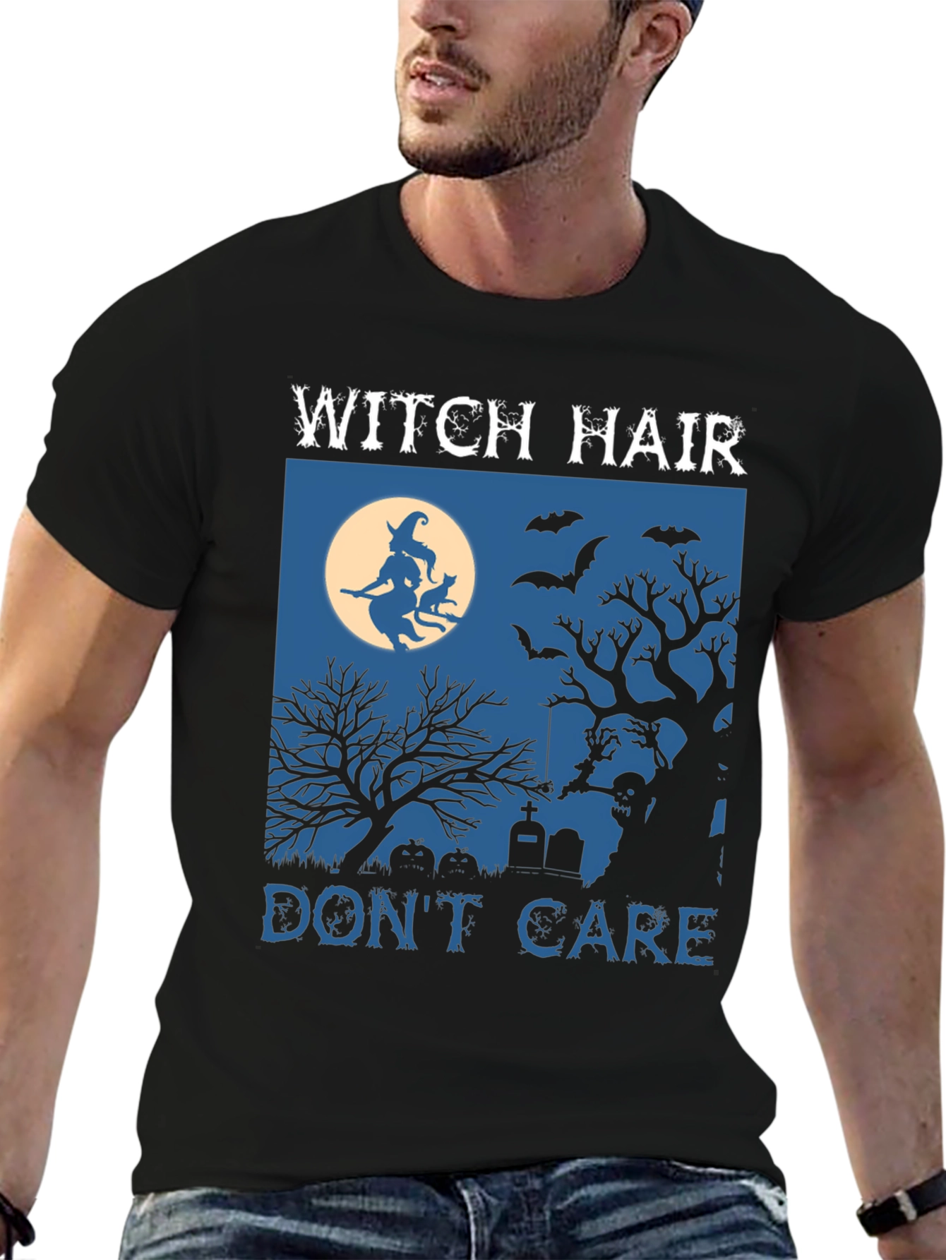 Witch Hair Dont Care Halloween T-Shirt