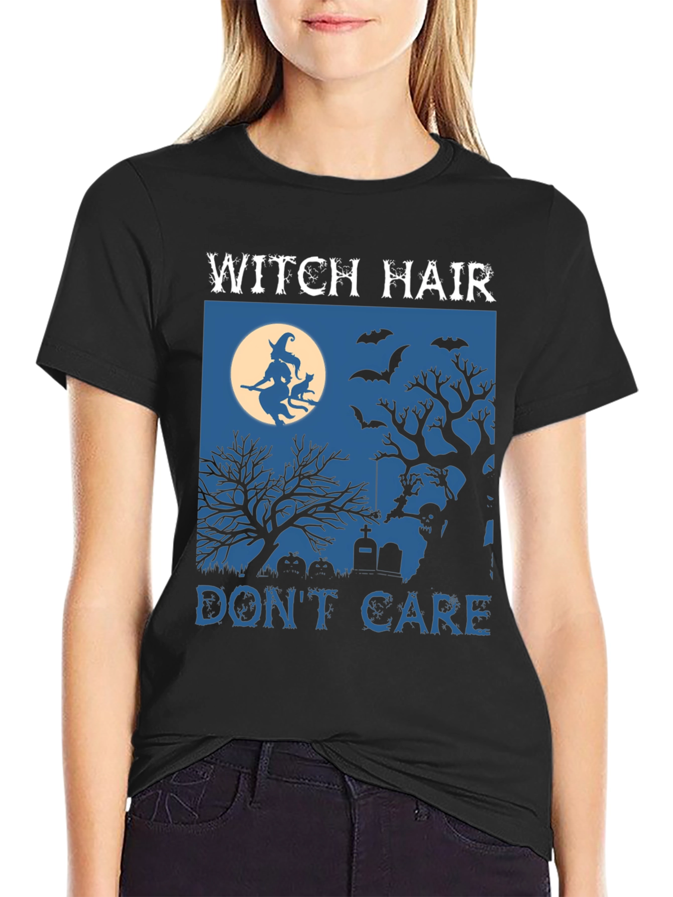 Witch Hair Dont Care Halloween T-Shirt
