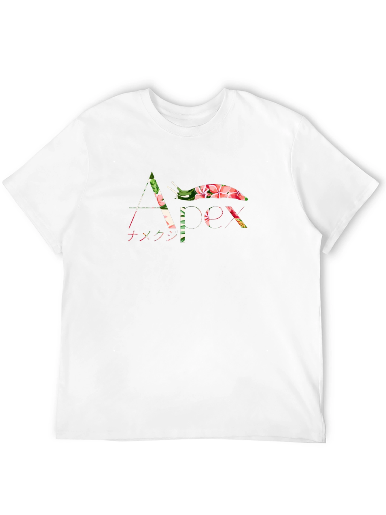 Floral Apex Slug Graphic Black T-Shirt