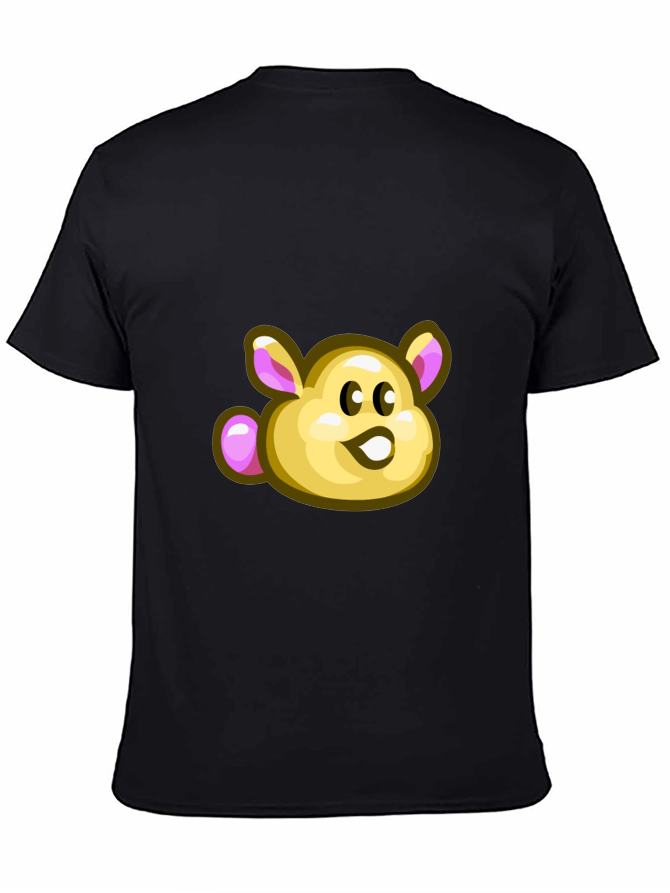 Cute Hamster Graphic Black T-Shirt