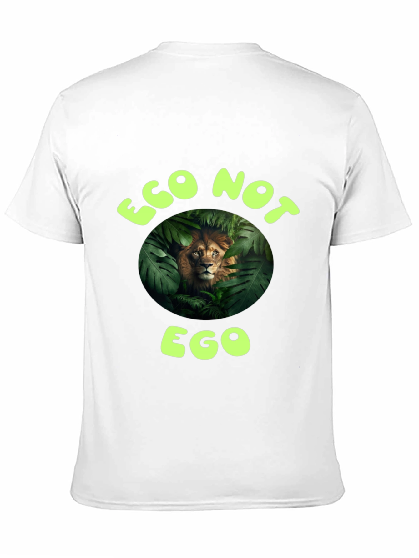 Eco Not Ego Lion Graphic Tee - Sustainable Fashion