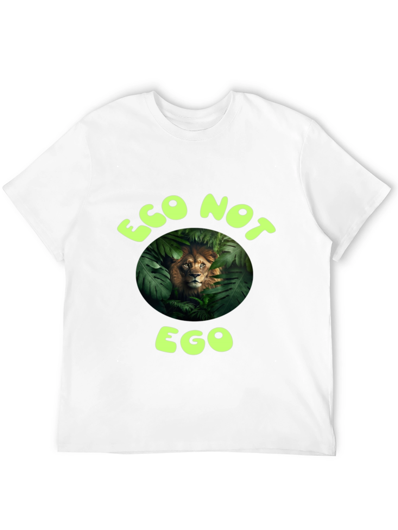 Eco Not Ego Lion Graphic Tee - Sustainable Fashion