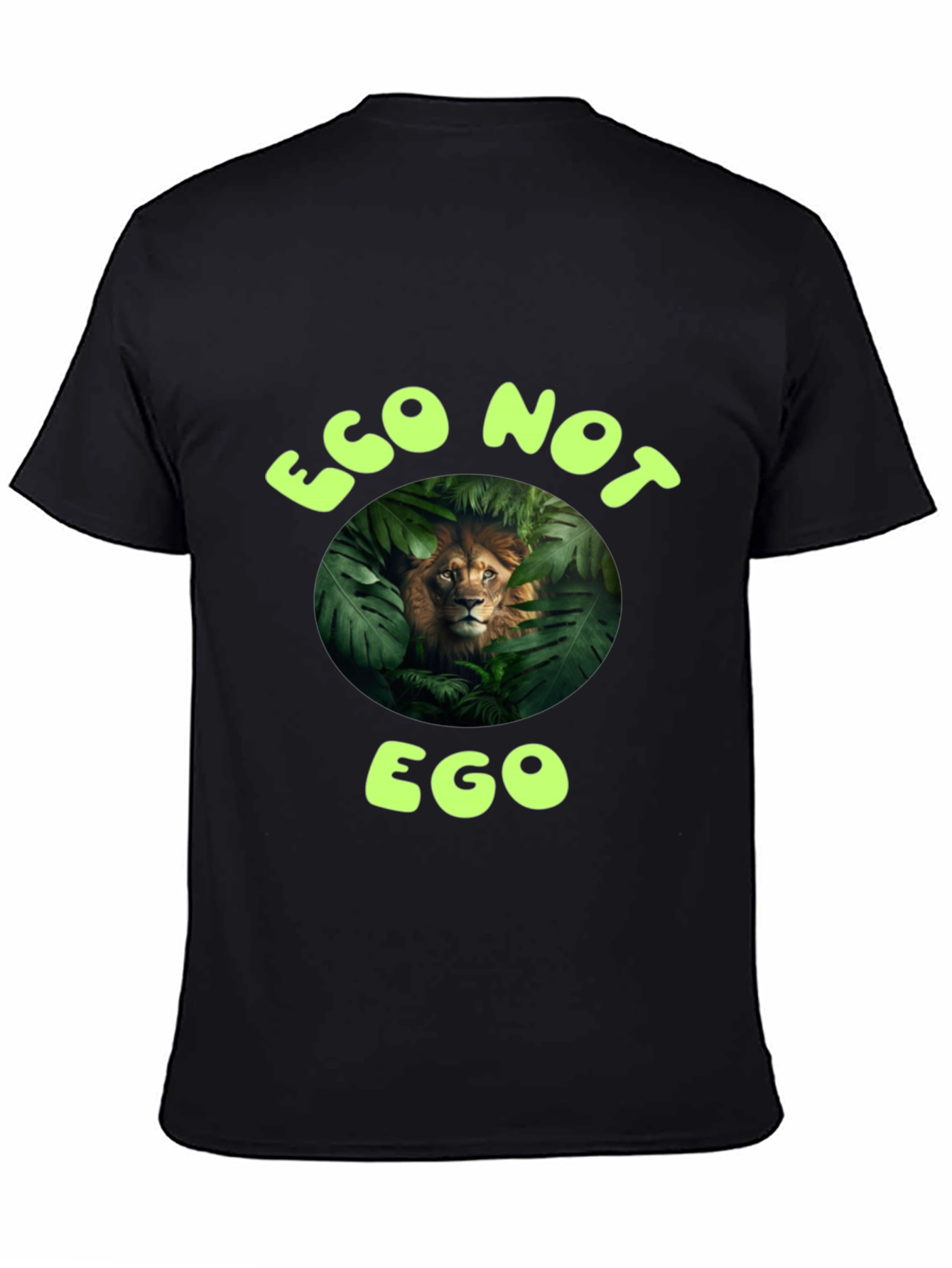 Eco Not Ego Lion Graphic Tee - Sustainable Fashion