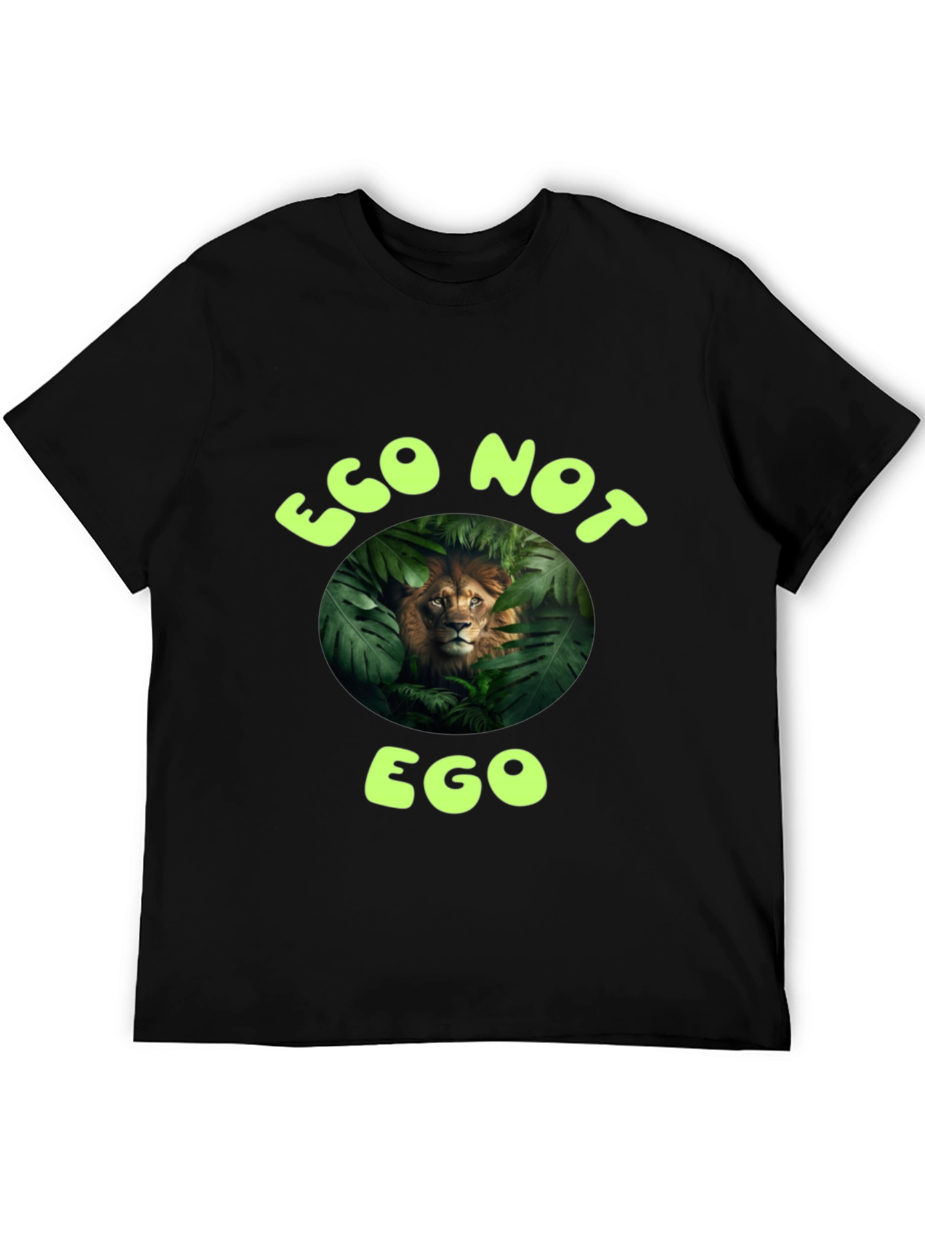 Eco Not Ego Lion Graphic Tee - Sustainable Fashion