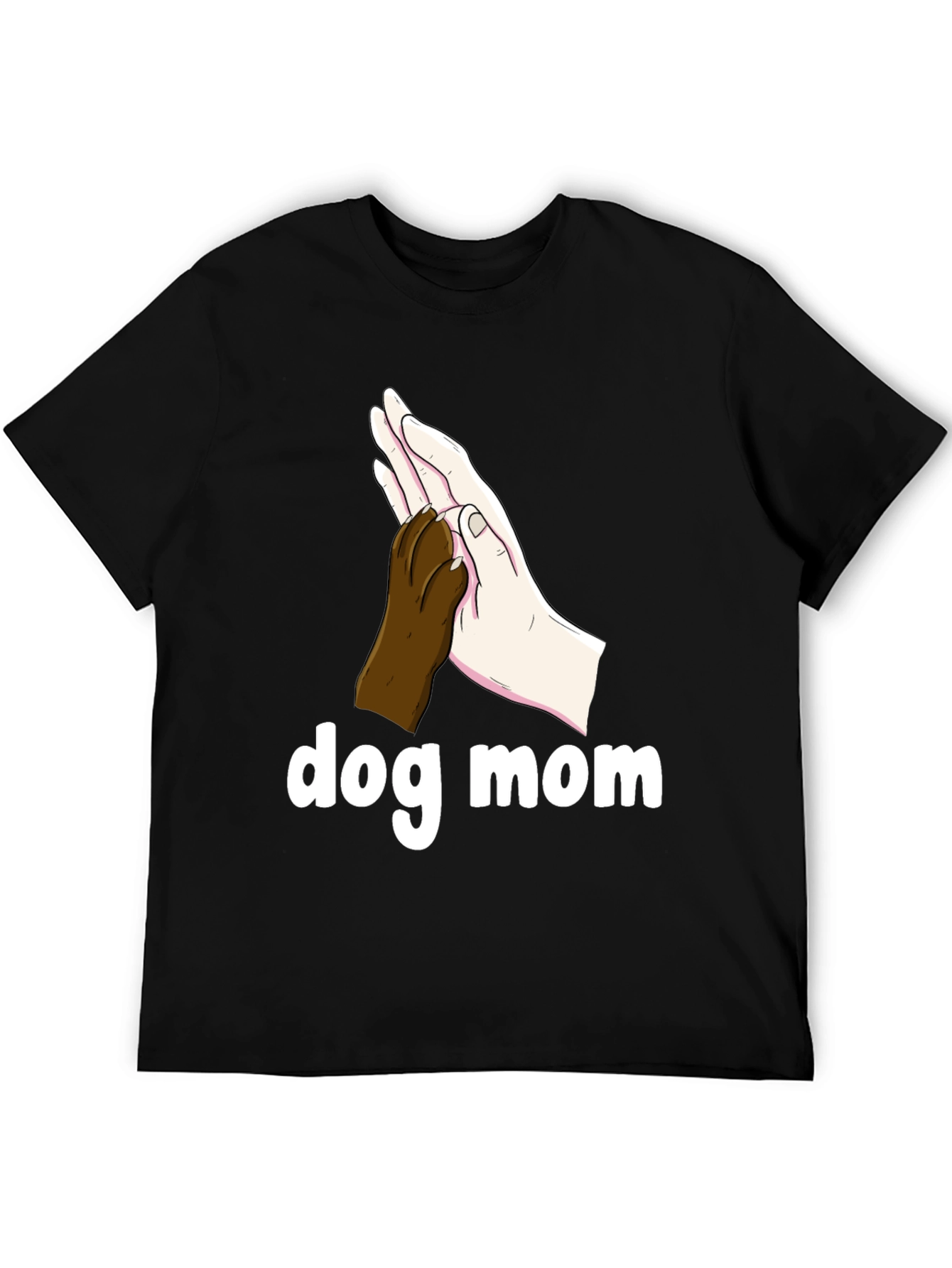 Dog Mom T-Shirt Paw Print High Five Graphic Tee