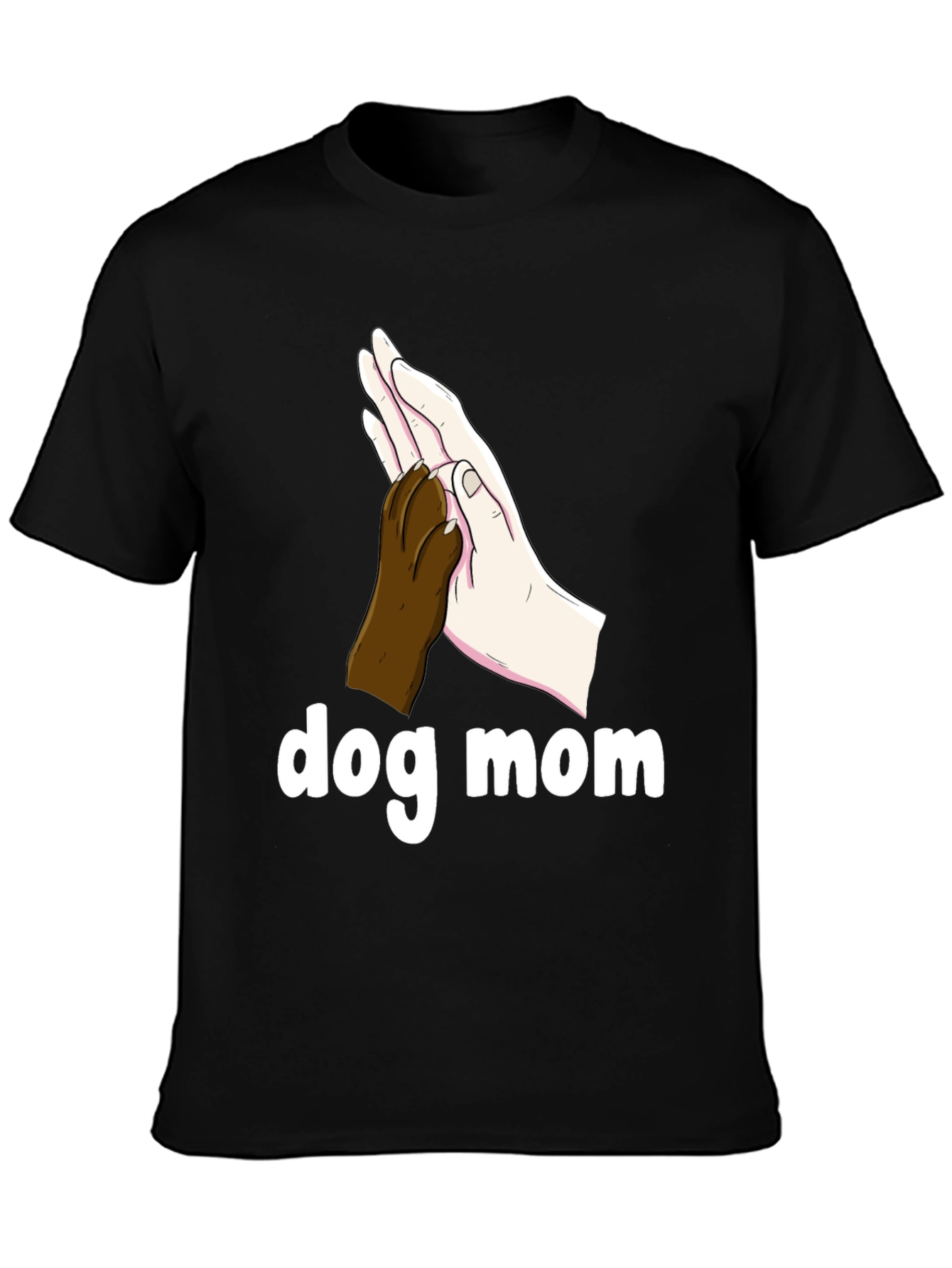 Dog Mom T-Shirt Paw Print High Five Graphic Tee