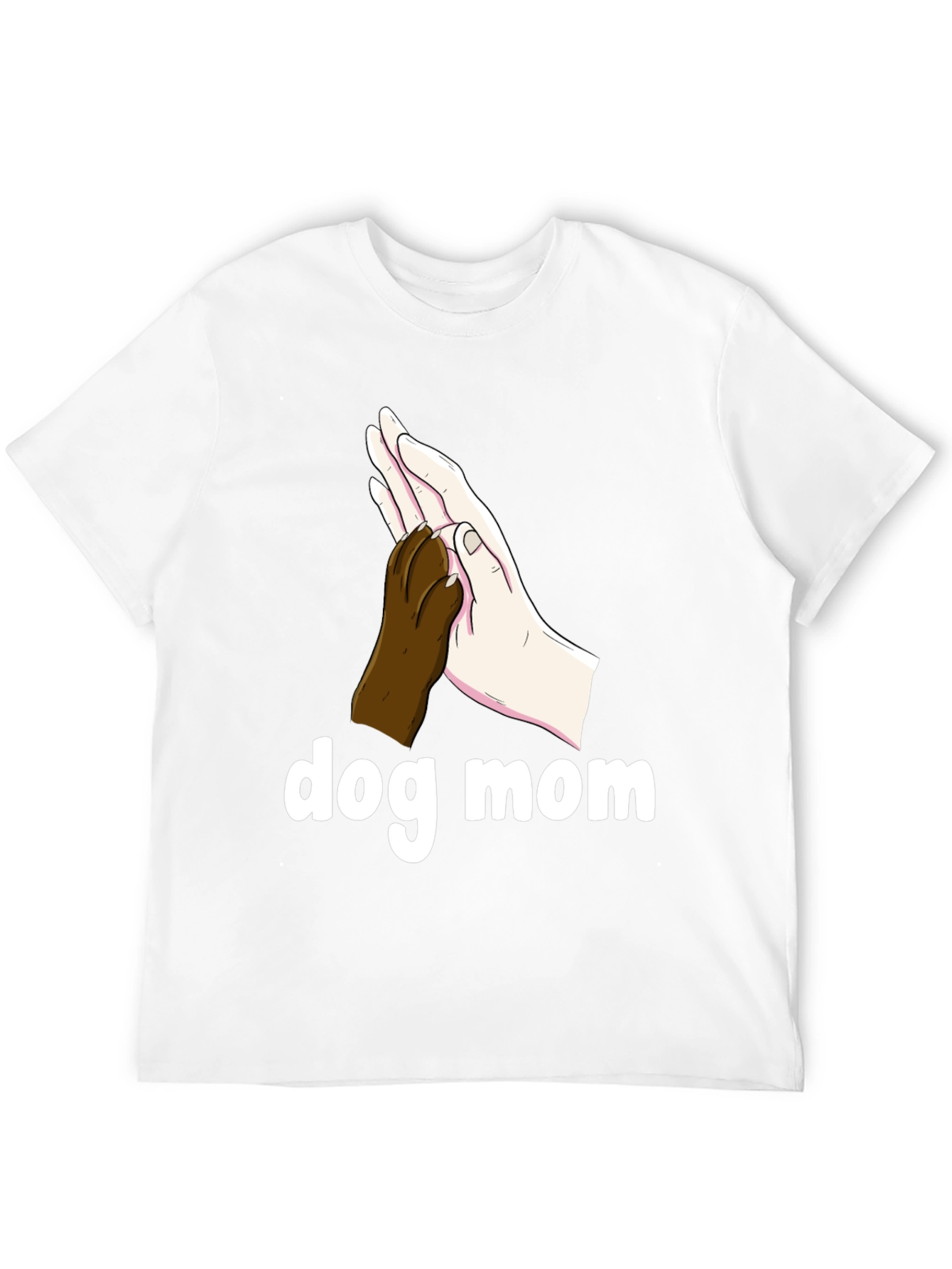 Dog Mom T-Shirt Paw Print High Five Graphic Tee