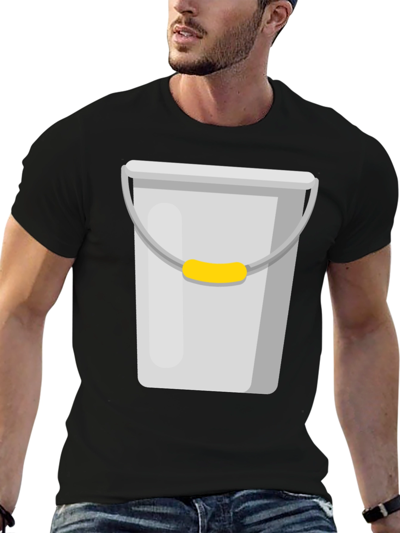 Novelty Bucket Graphic T-Shirt - Quirky Design