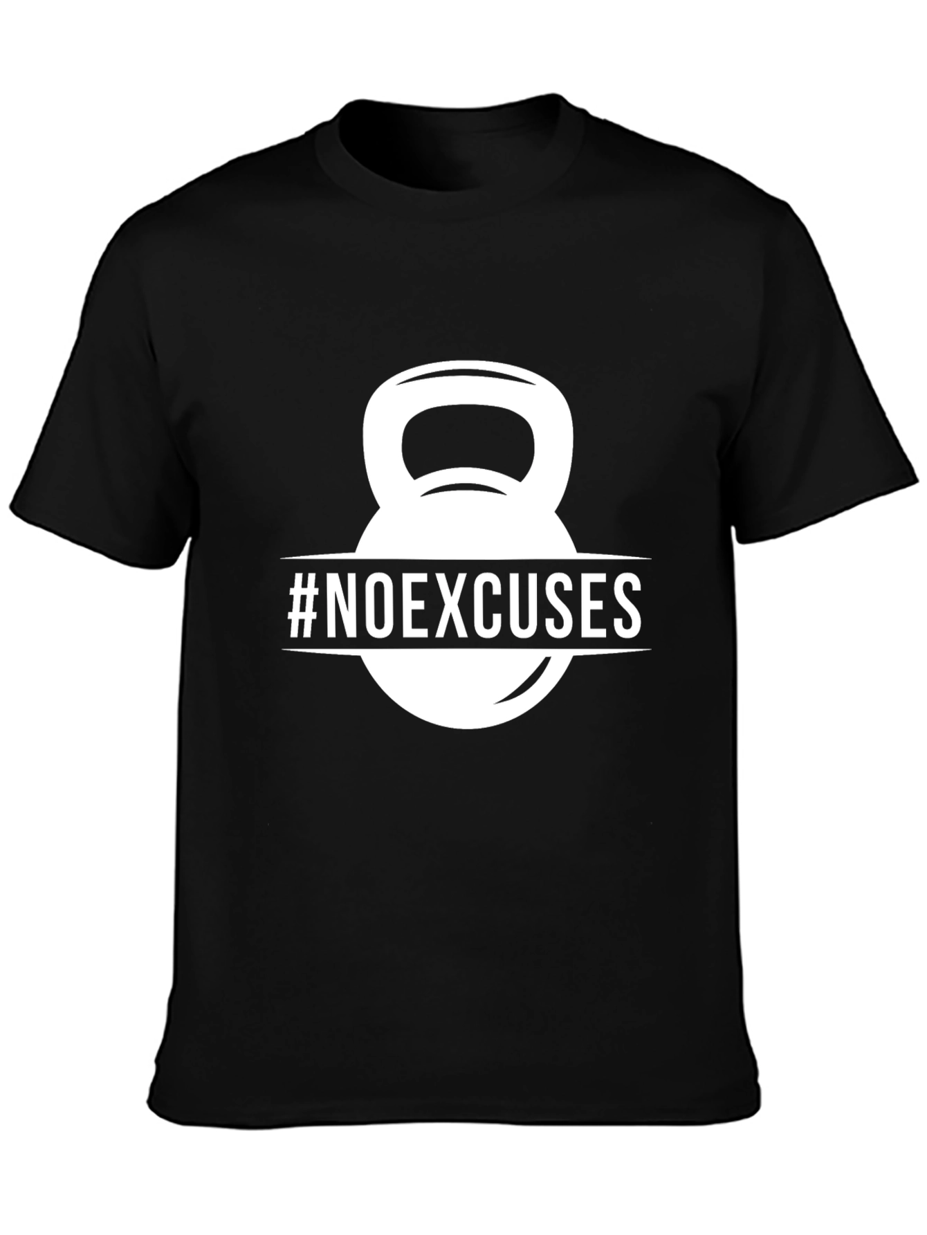 No Excuses Kettlebell Graphic T-Shirt - Black
