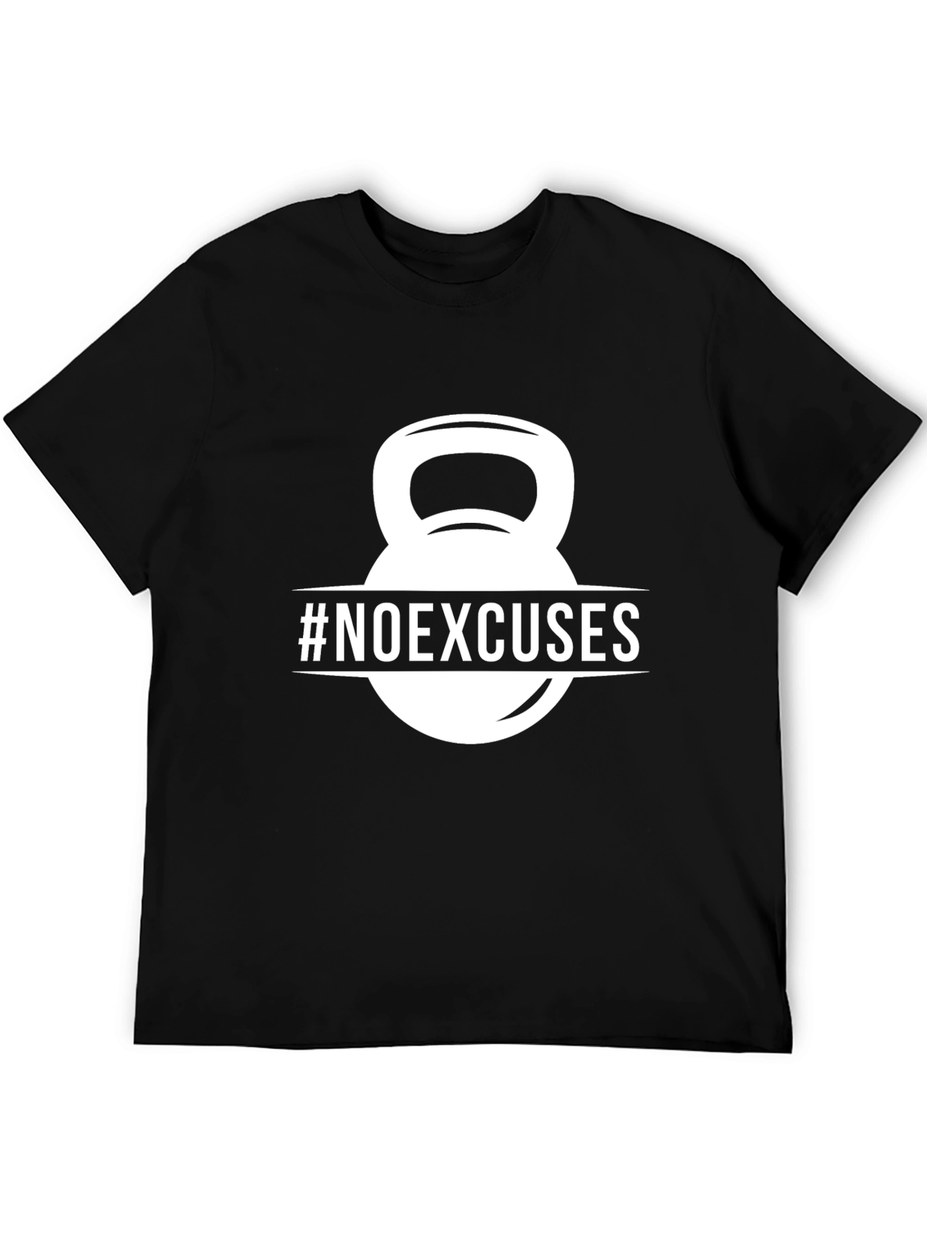No Excuses Kettlebell Graphic T-Shirt - Black