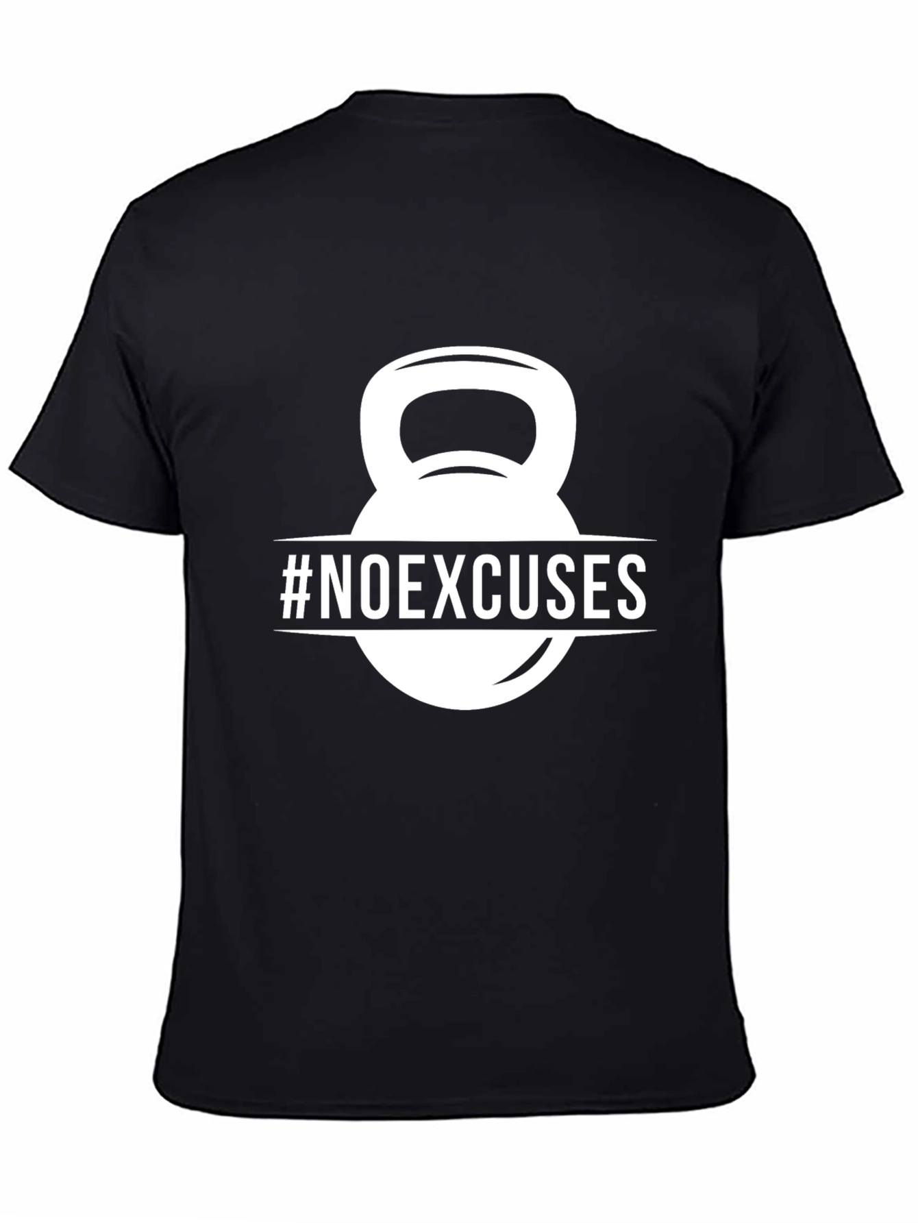 No Excuses Kettlebell Graphic T-Shirt - Black