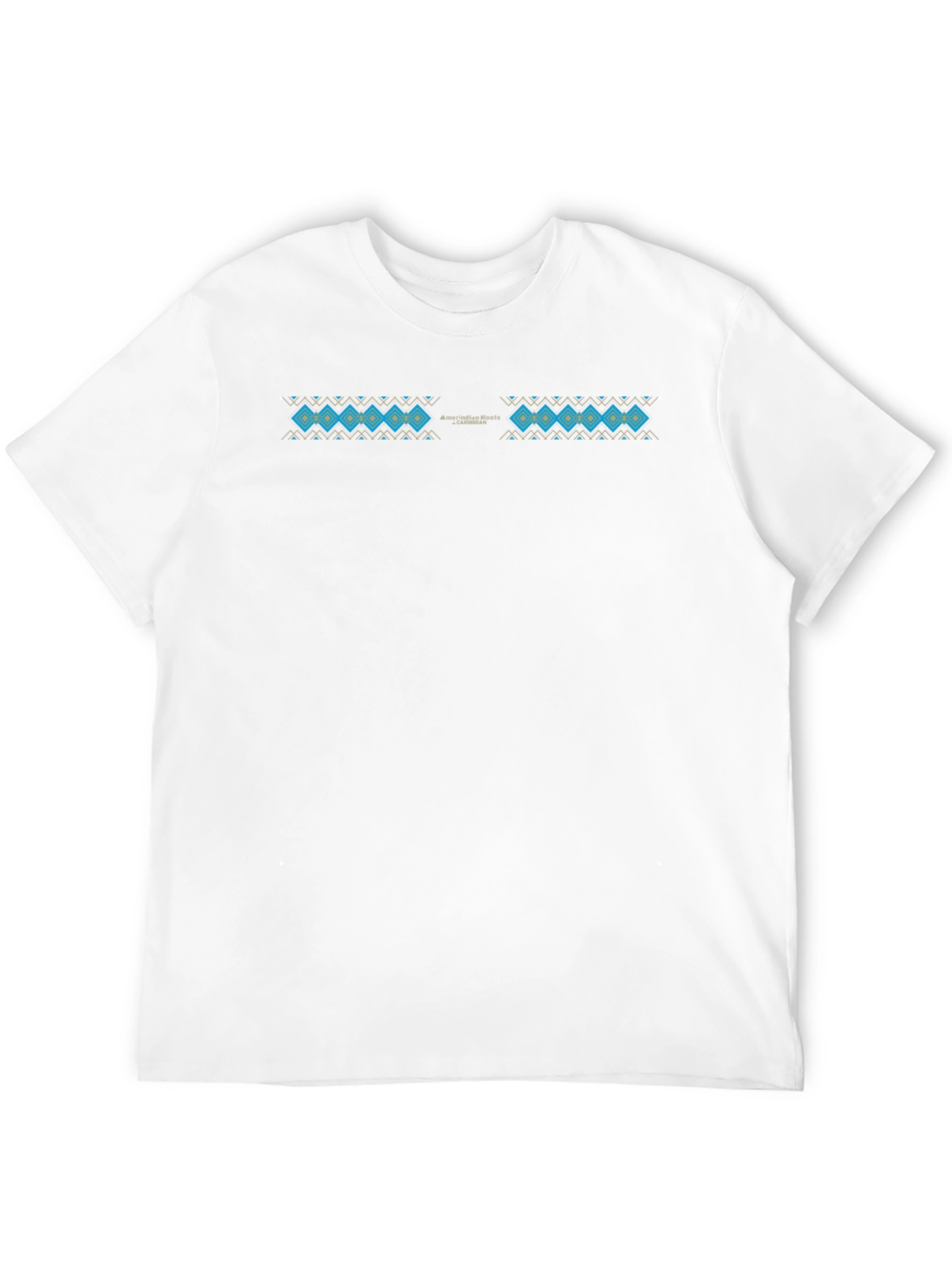 Mens Black T-Shirt with Geometric Print
