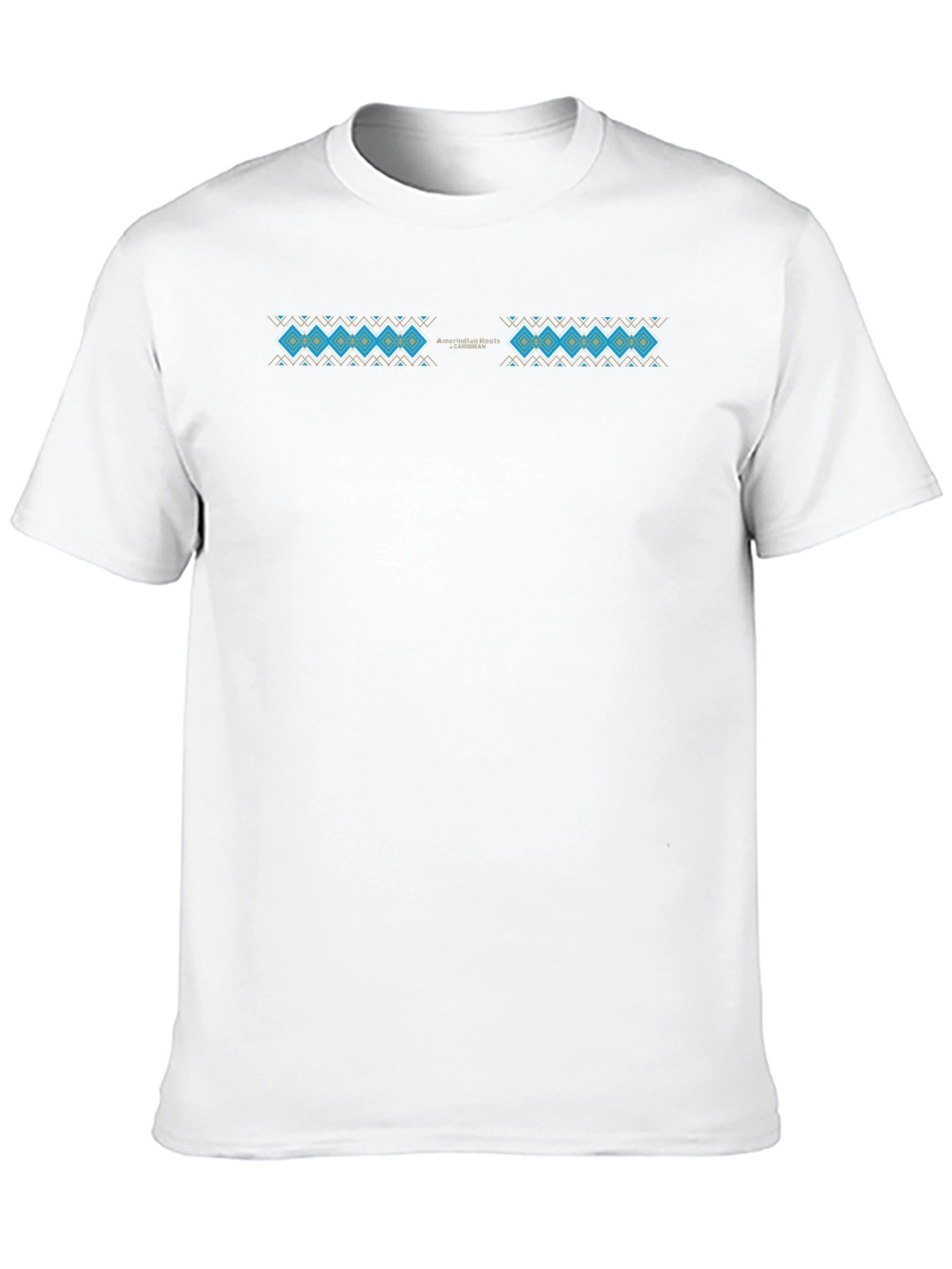 Mens Black T-Shirt with Geometric Print