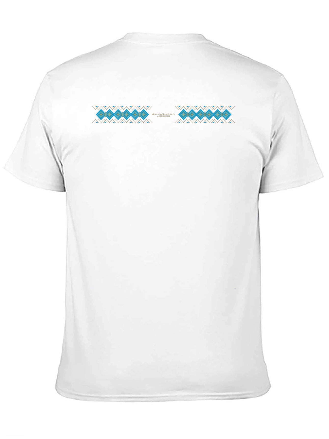 Mens Black T-Shirt with Geometric Print