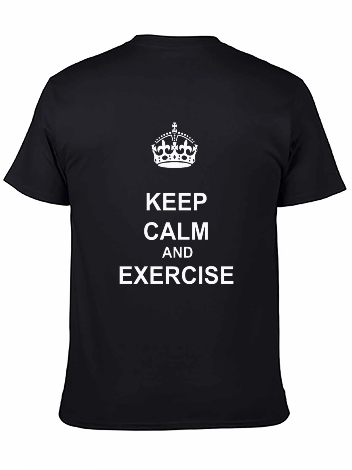 Keep Calm and Exercise Black T-Shirt