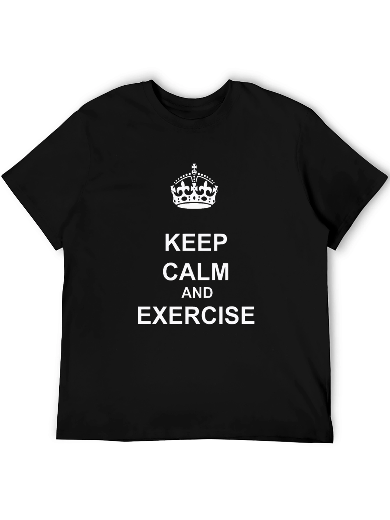 Keep Calm and Exercise Black T-Shirt