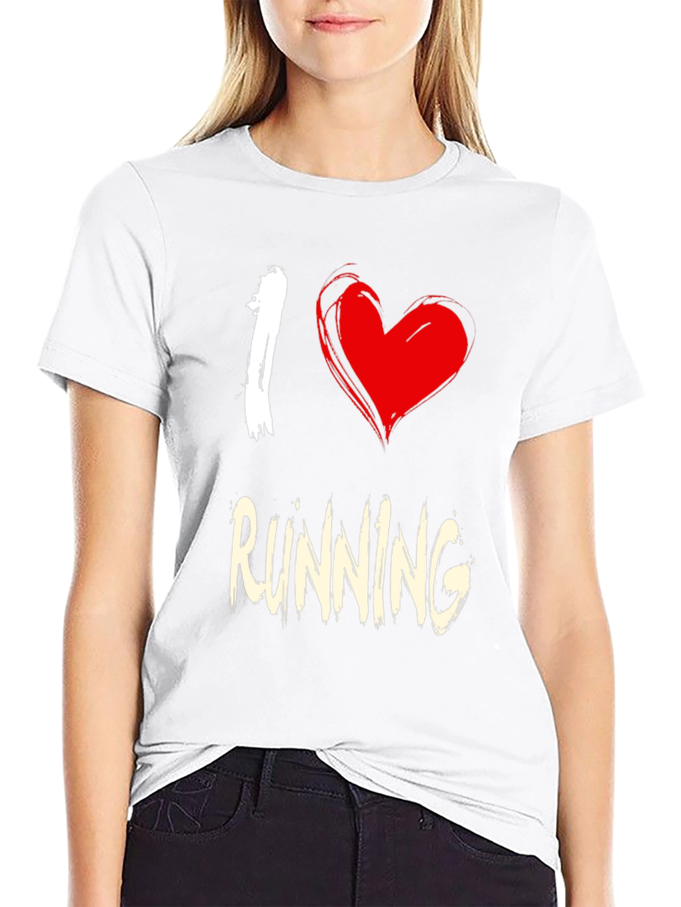 I Heart Running Black T-Shirt