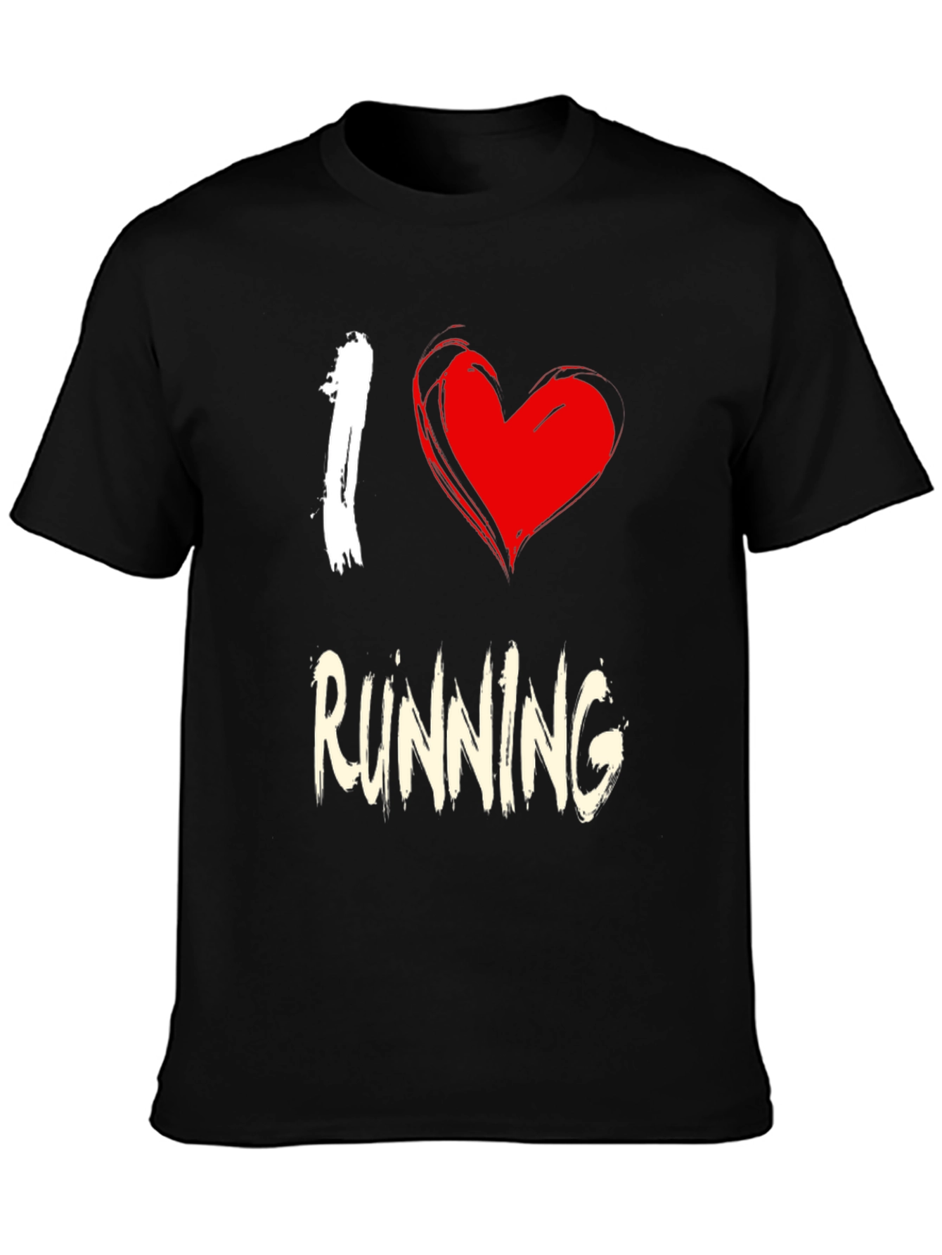 I Heart Running Black T-Shirt