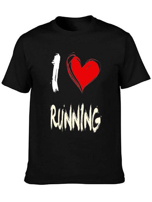 I Heart Running Black T-Shirt