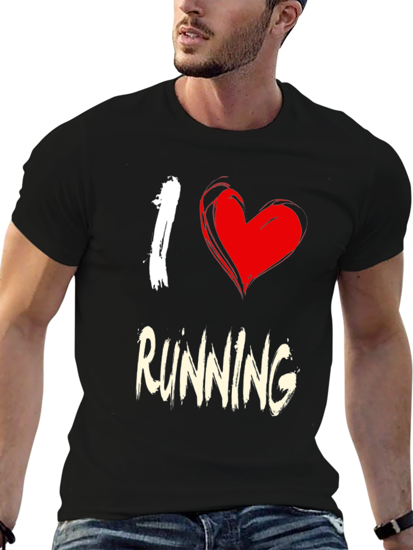 I Heart Running Black T-Shirt