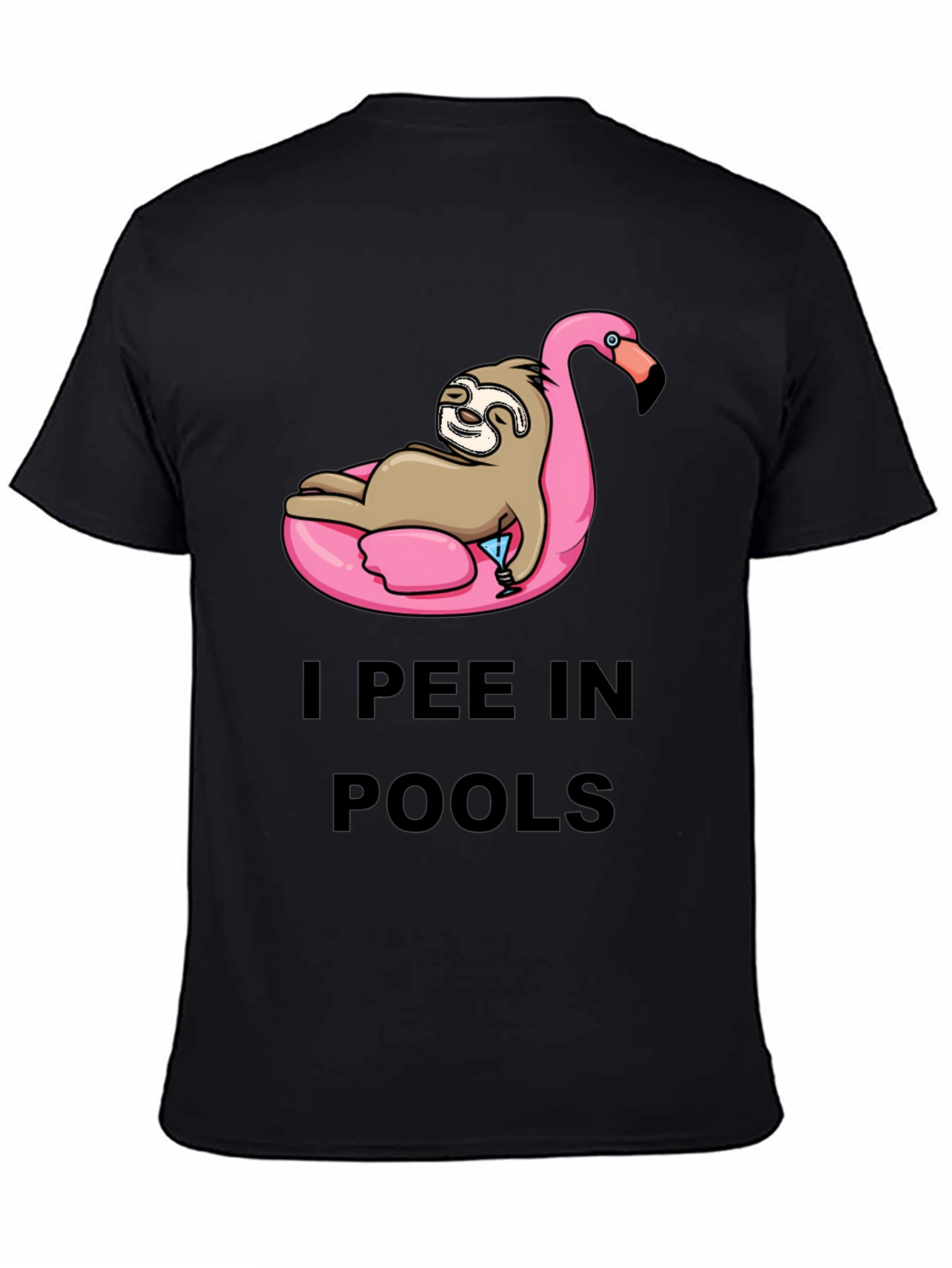 I Pee in Pools Sloth Flamingo T-Shirt