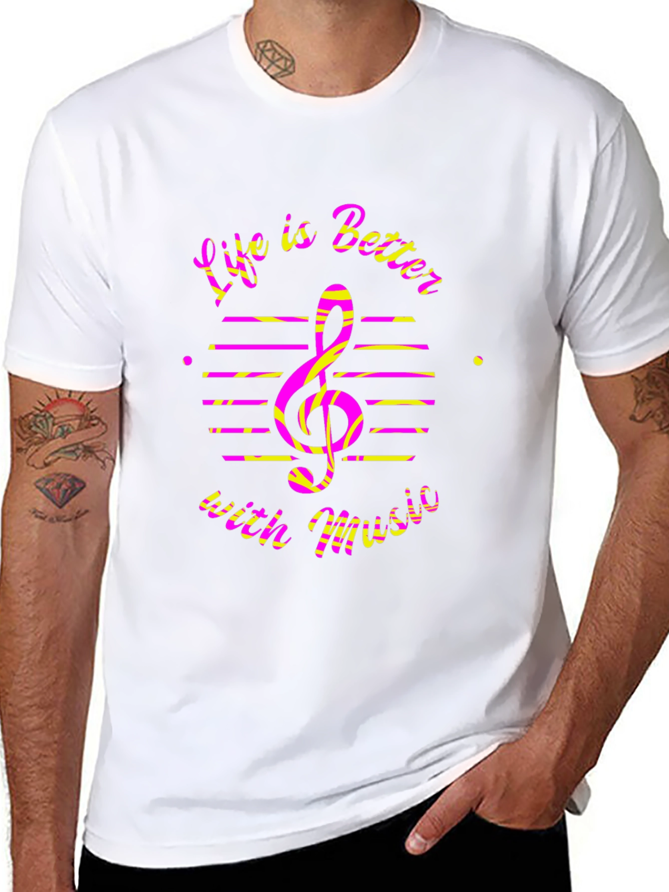 Life is Better with Music Black Graphic Tee