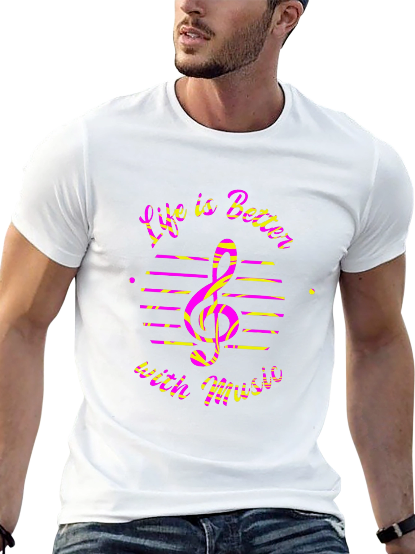 Life is Better with Music Black Graphic Tee