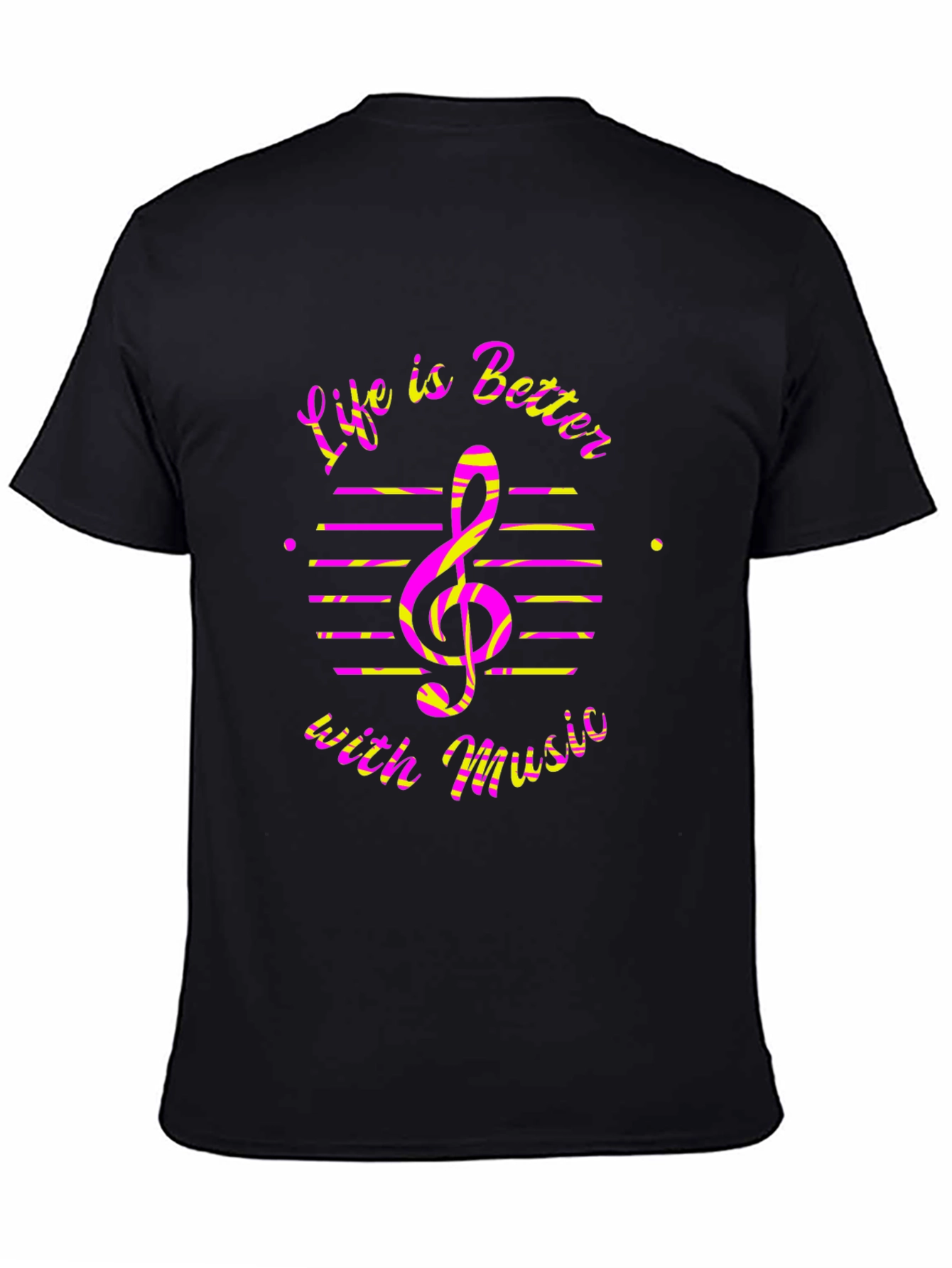 Life is Better with Music Black Graphic Tee