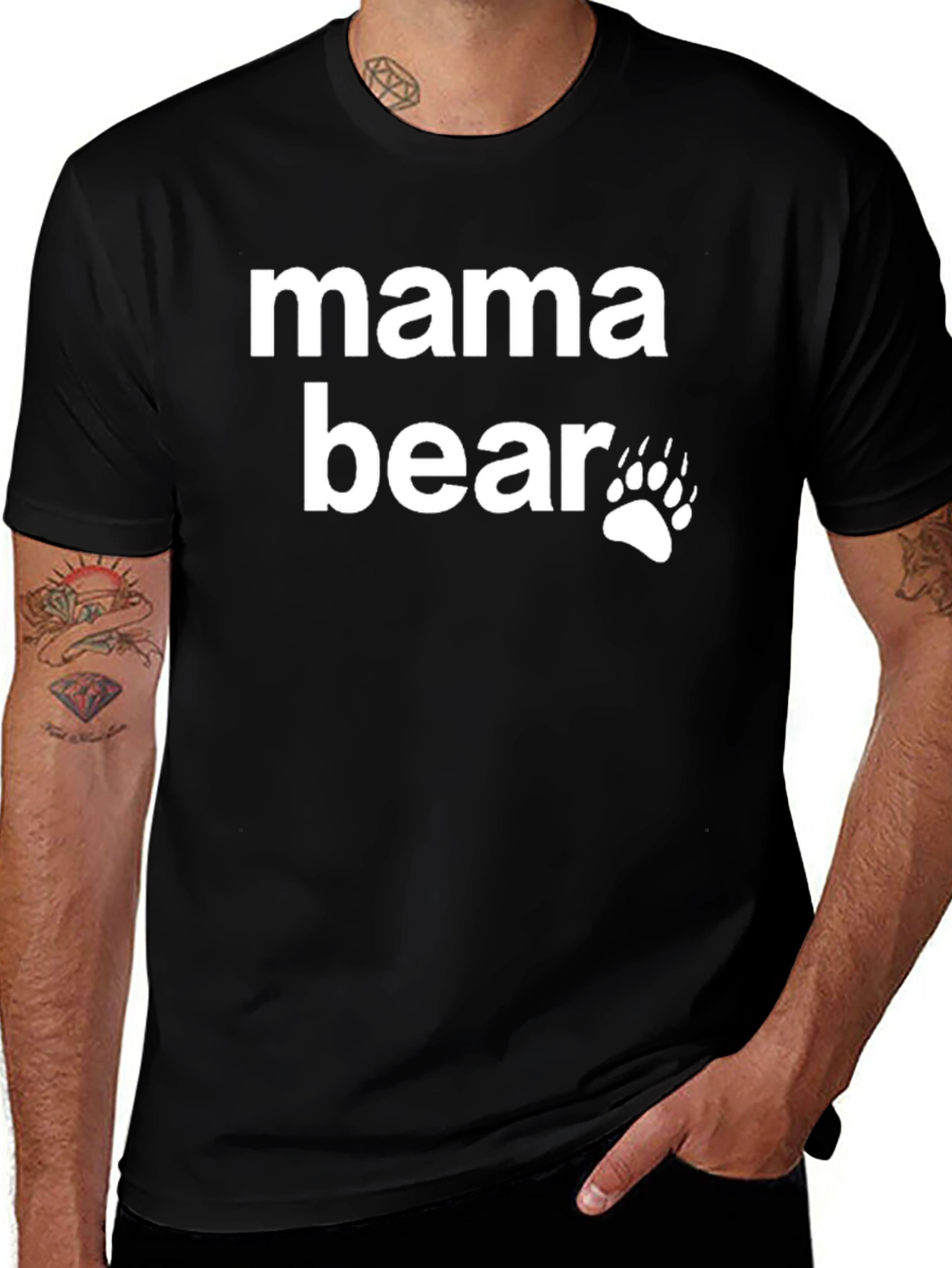 Mama Bear T-Shirt - Black Graphic Tee