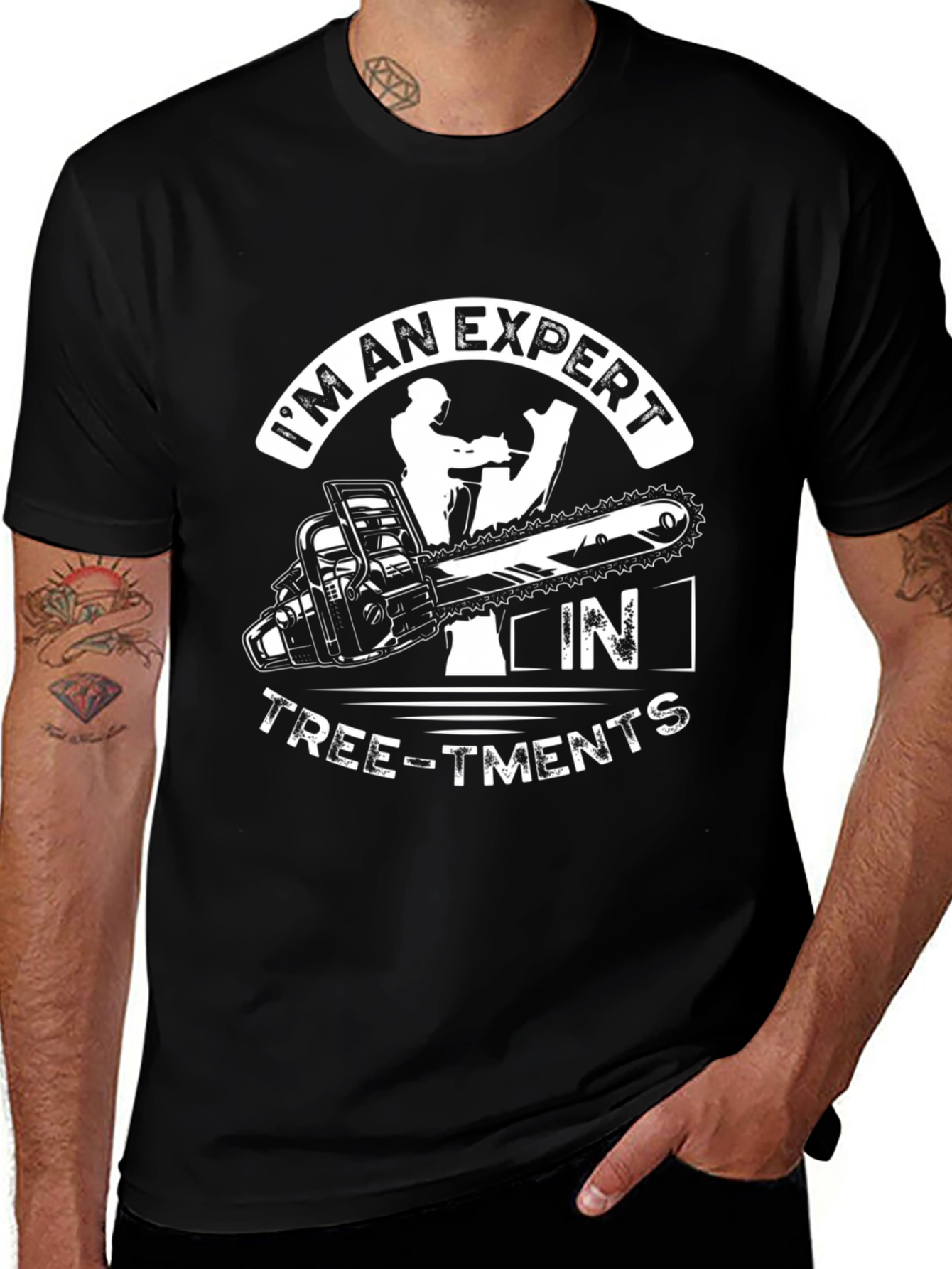 Expert Tree-tments Black Graphic T-Shirt