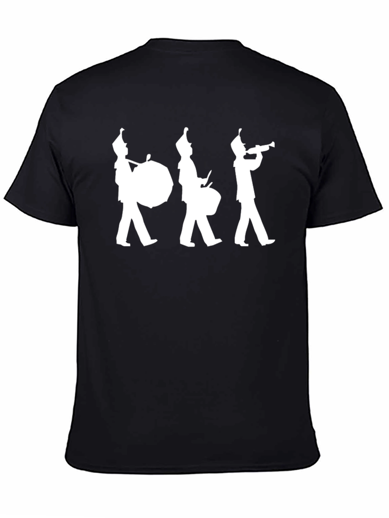 Marching Band Graphic Tee - Black Cotton T-Shirt