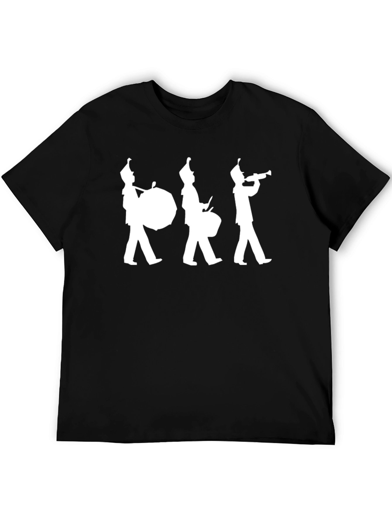 Marching Band Graphic Tee - Black Cotton T-Shirt