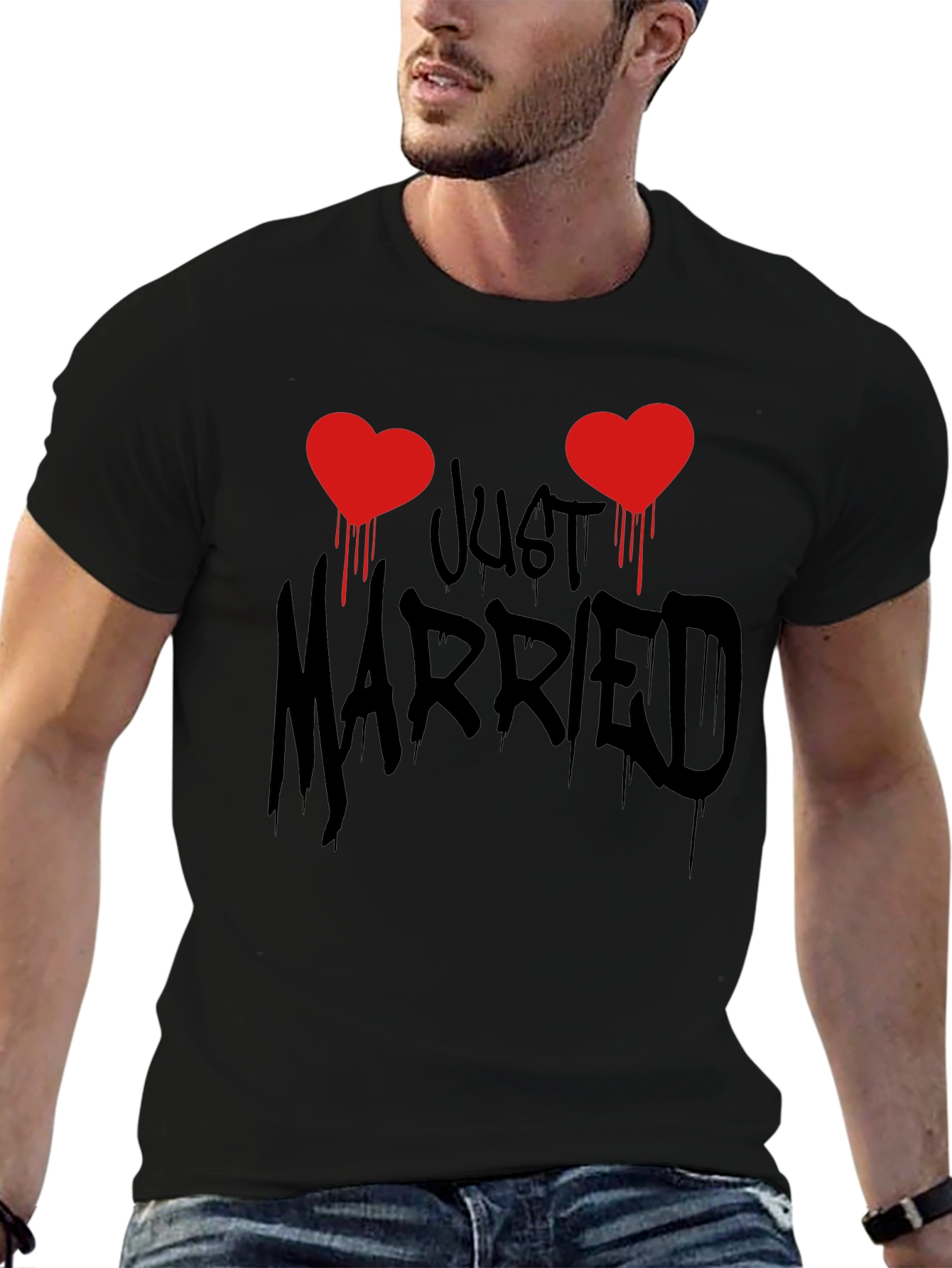 Just Married T-Shirt - Newlywed Couple Tee