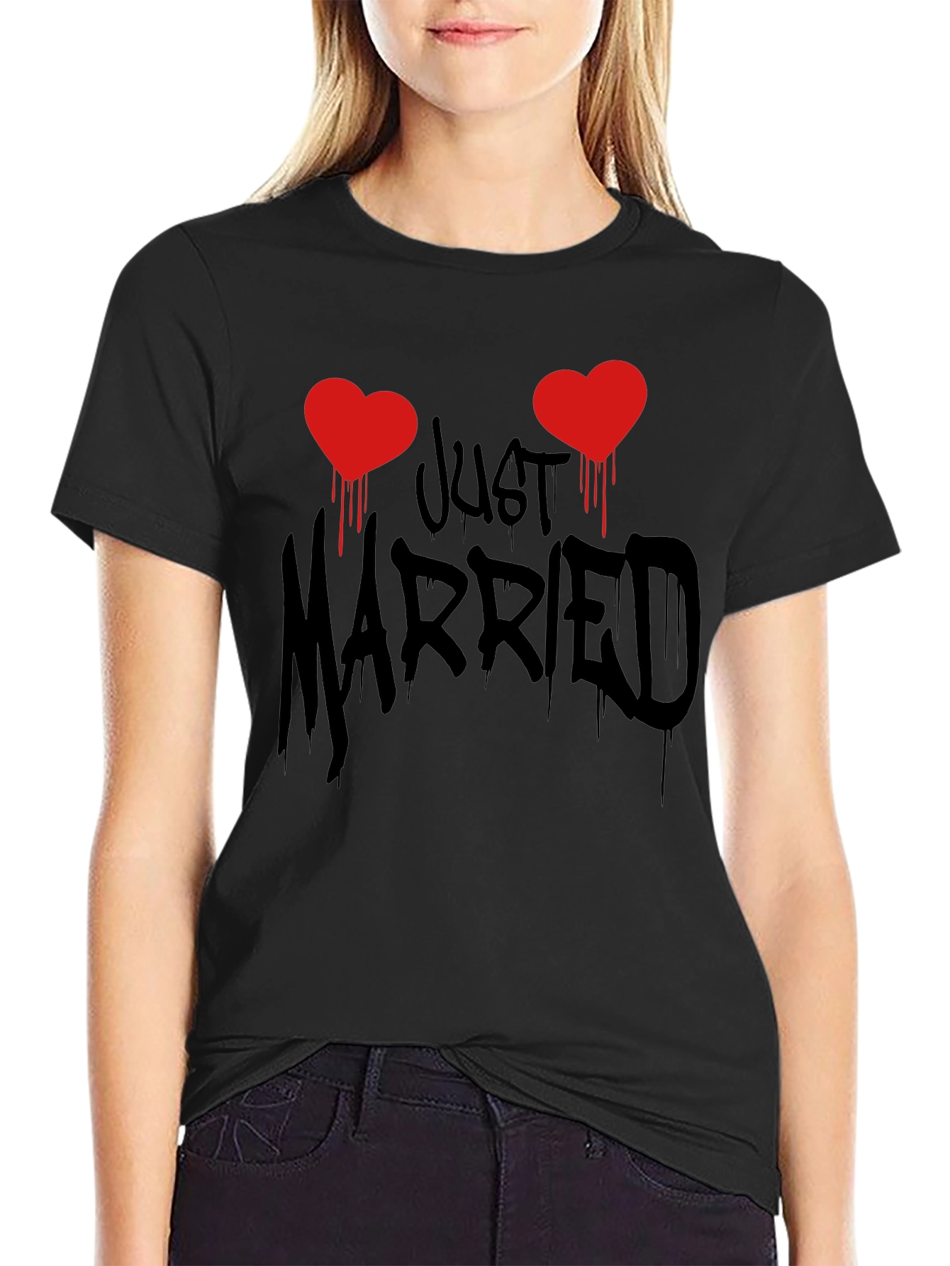 Just Married T-Shirt - Newlywed Couple Tee