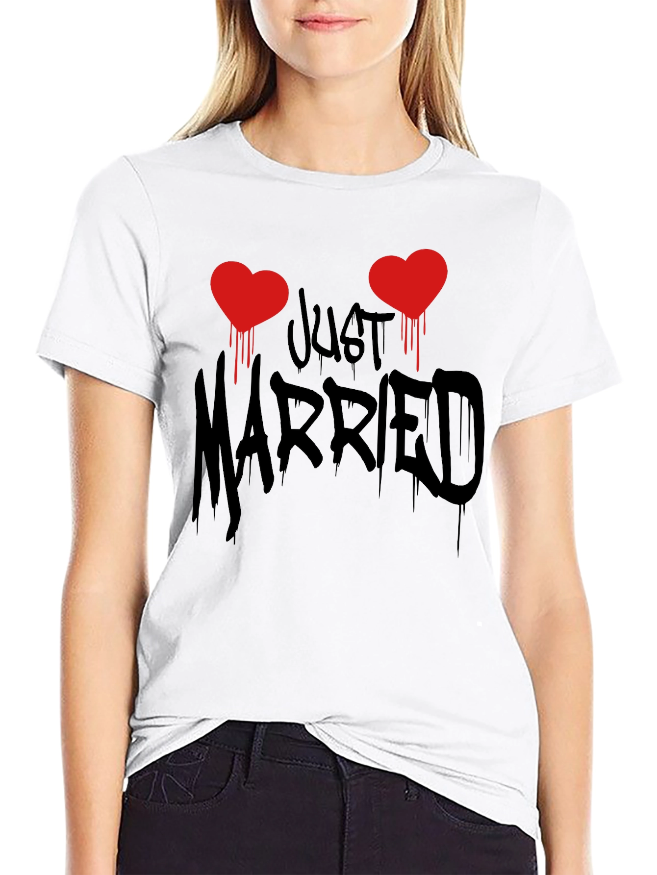 Just Married T-Shirt - Newlywed Couple Tee