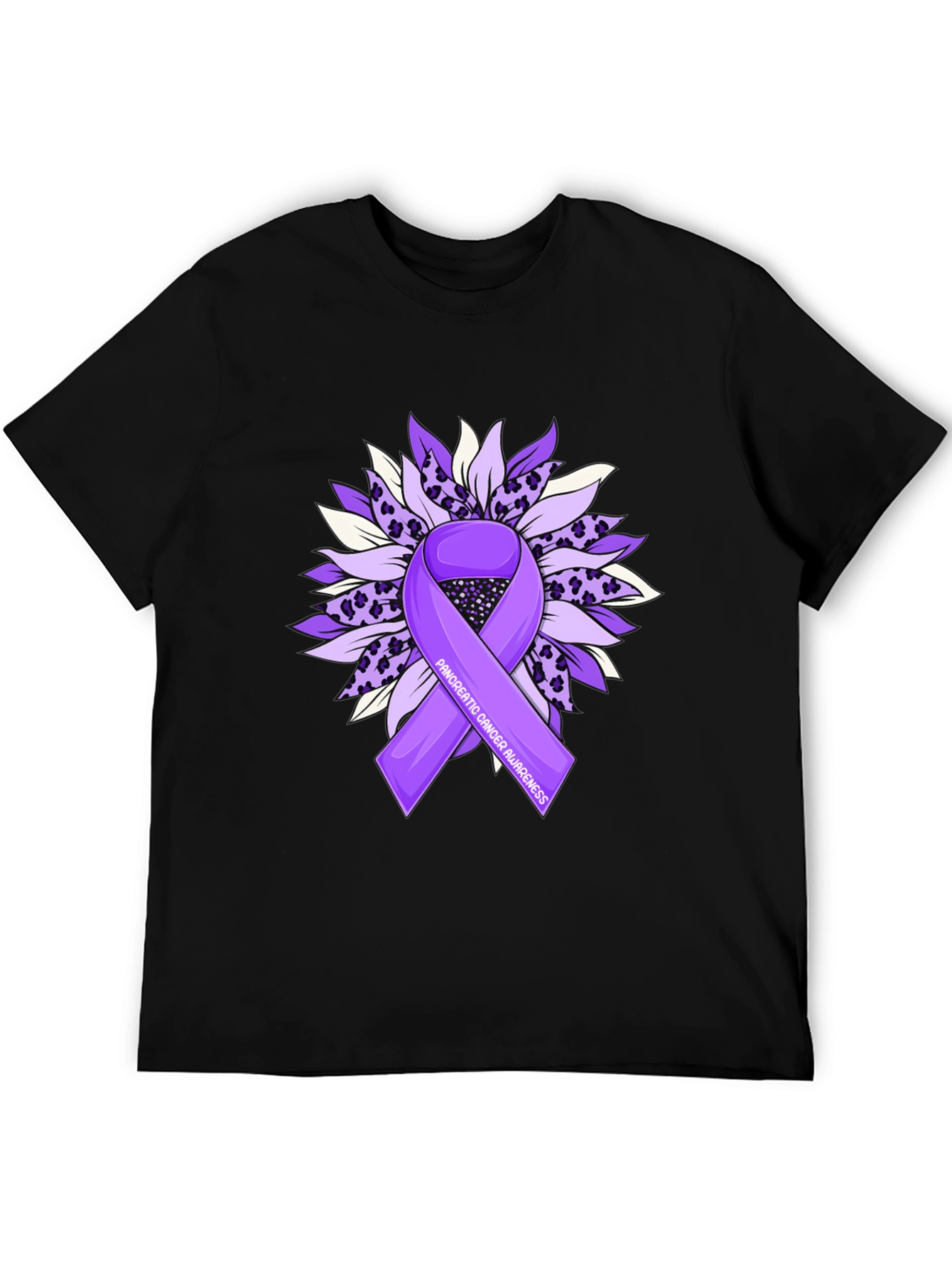 Pancreatic Cancer Awareness Ribbon Sunflower T-Shirt