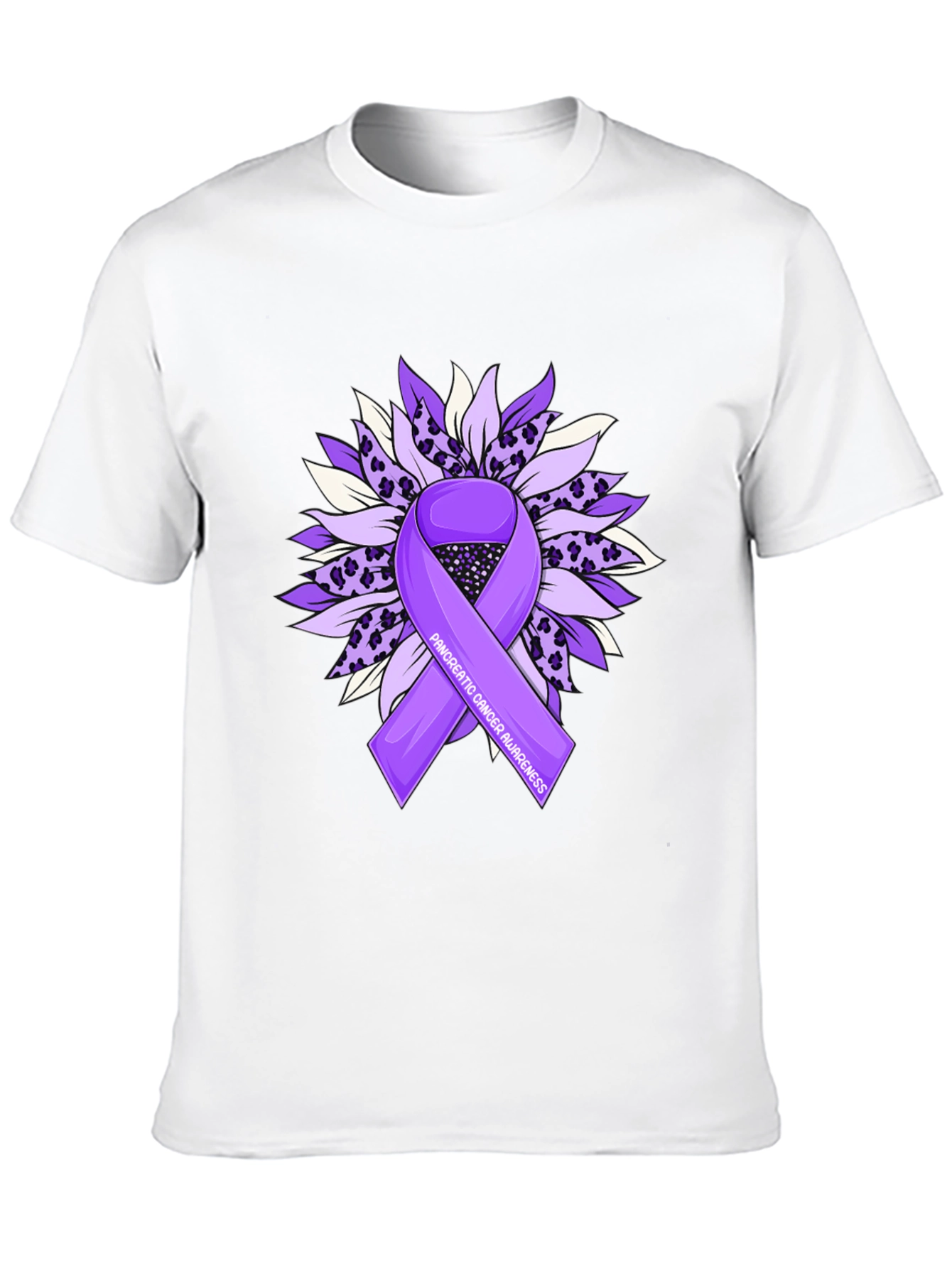 Pancreatic Cancer Awareness Ribbon Sunflower T-Shirt