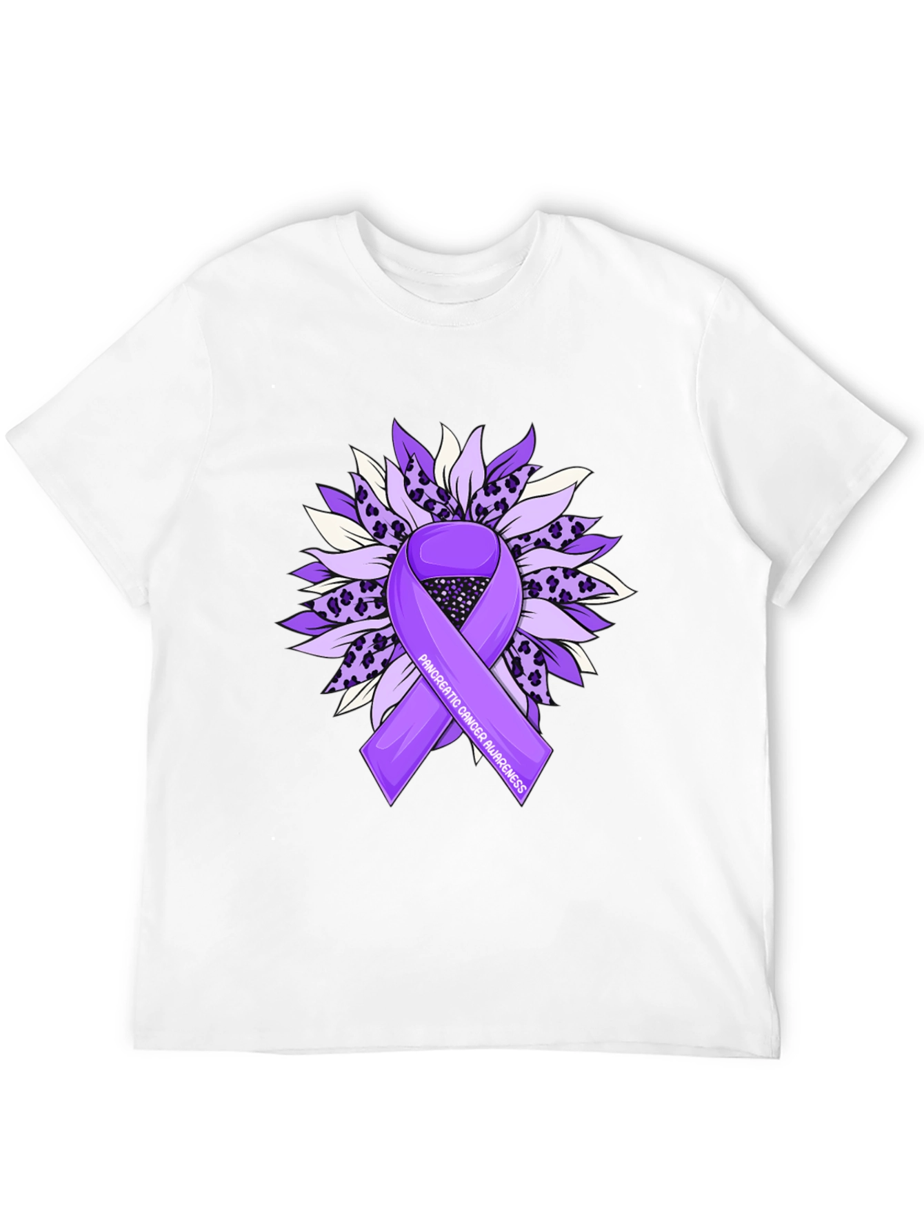 Pancreatic Cancer Awareness Ribbon Sunflower T-Shirt