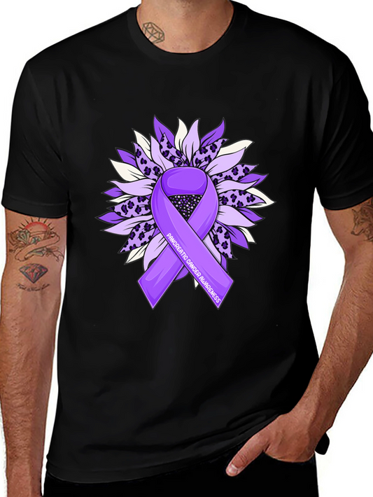 Pancreatic Cancer Awareness Ribbon Sunflower T-Shirt