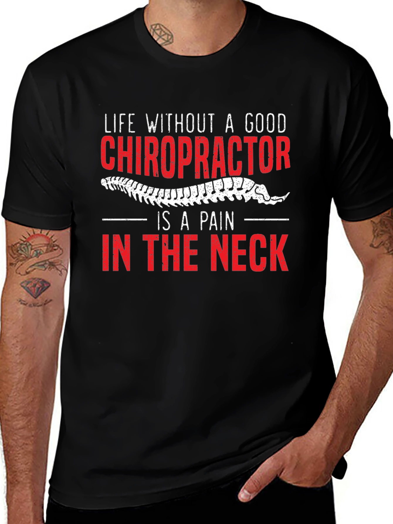 Chiropractor Pain in the Neck Graphic Tee