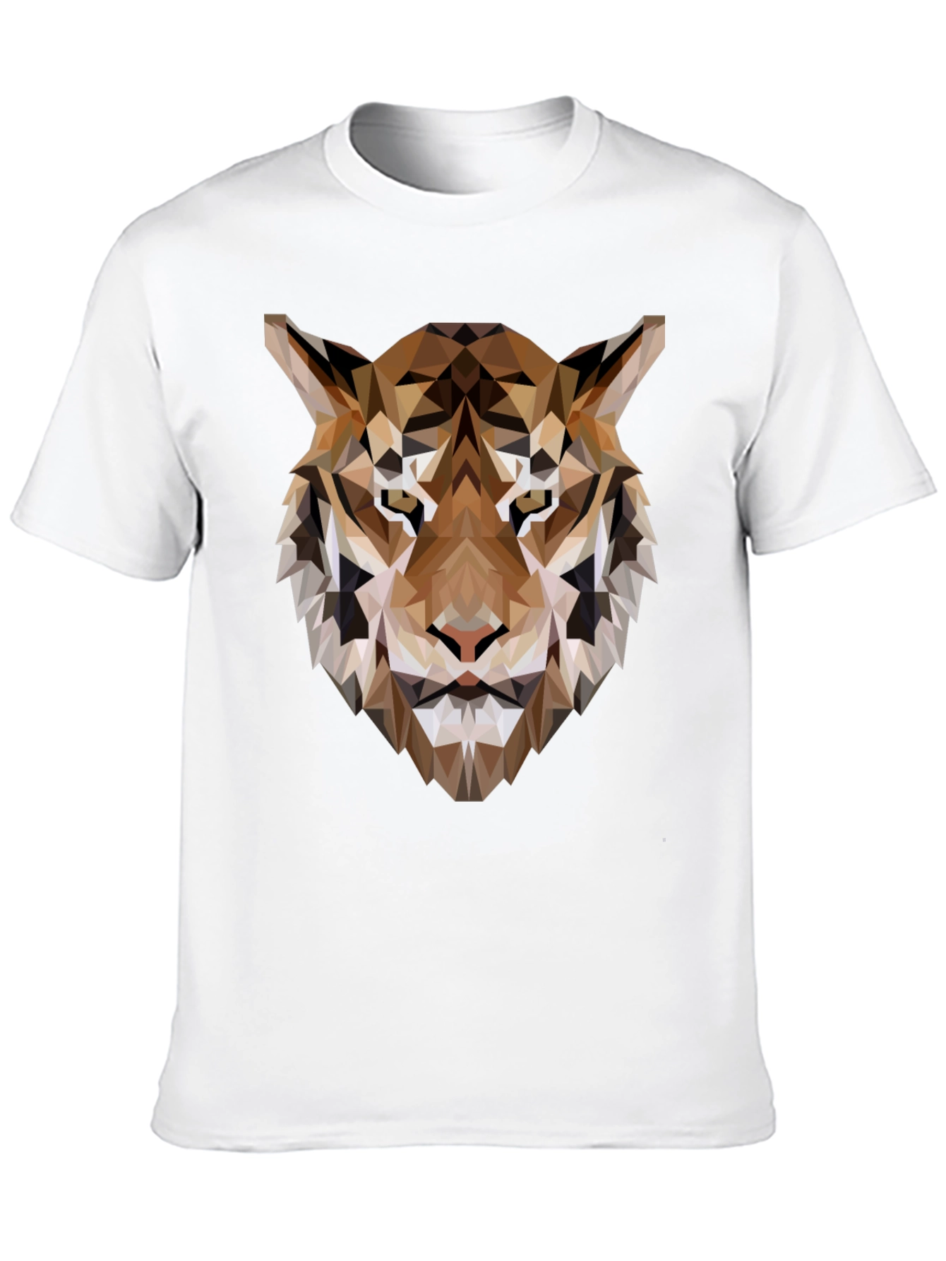 Geometric Tiger Graphic Tee - Modern Style