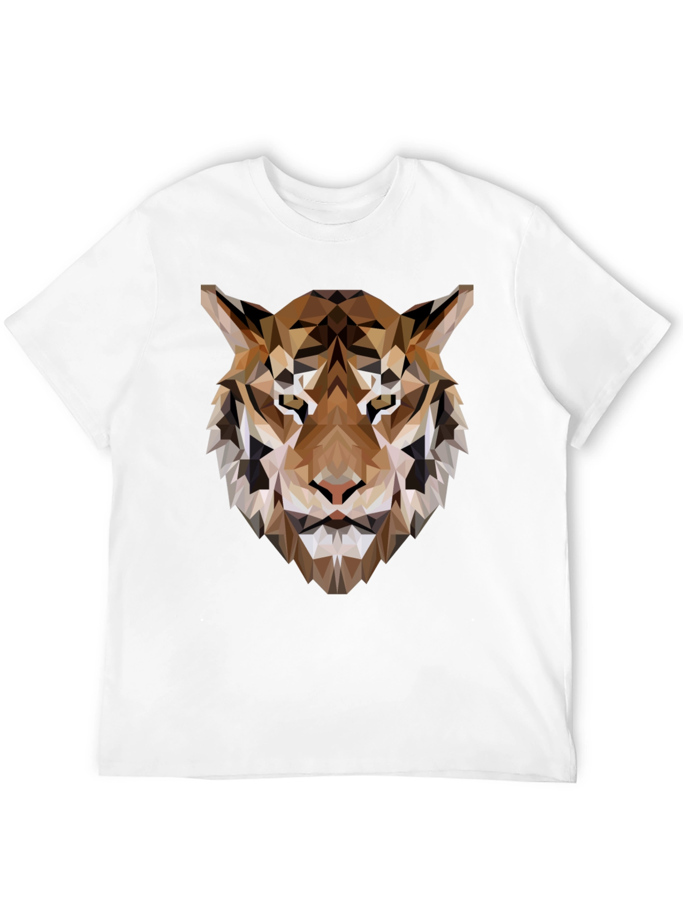 Geometric Tiger Graphic Tee - Modern Style