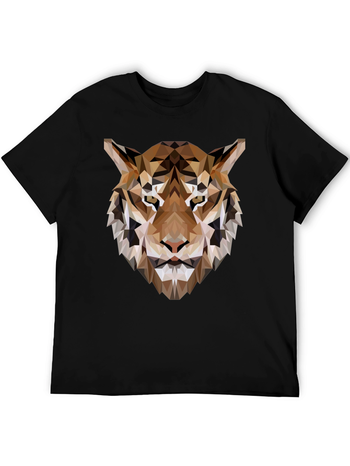 Geometric Tiger Graphic Tee - Modern Style