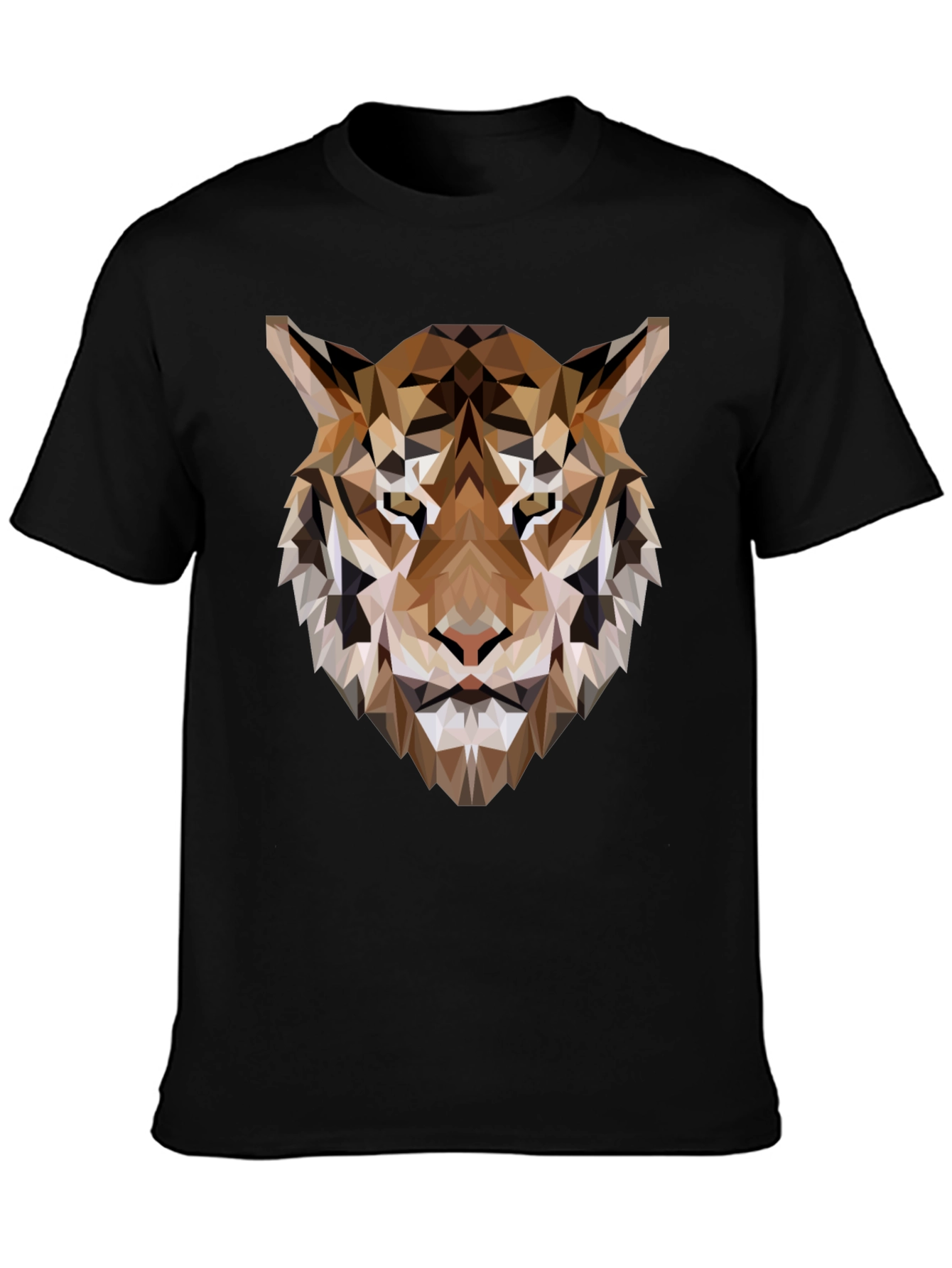 Geometric Tiger Graphic Tee - Modern Style