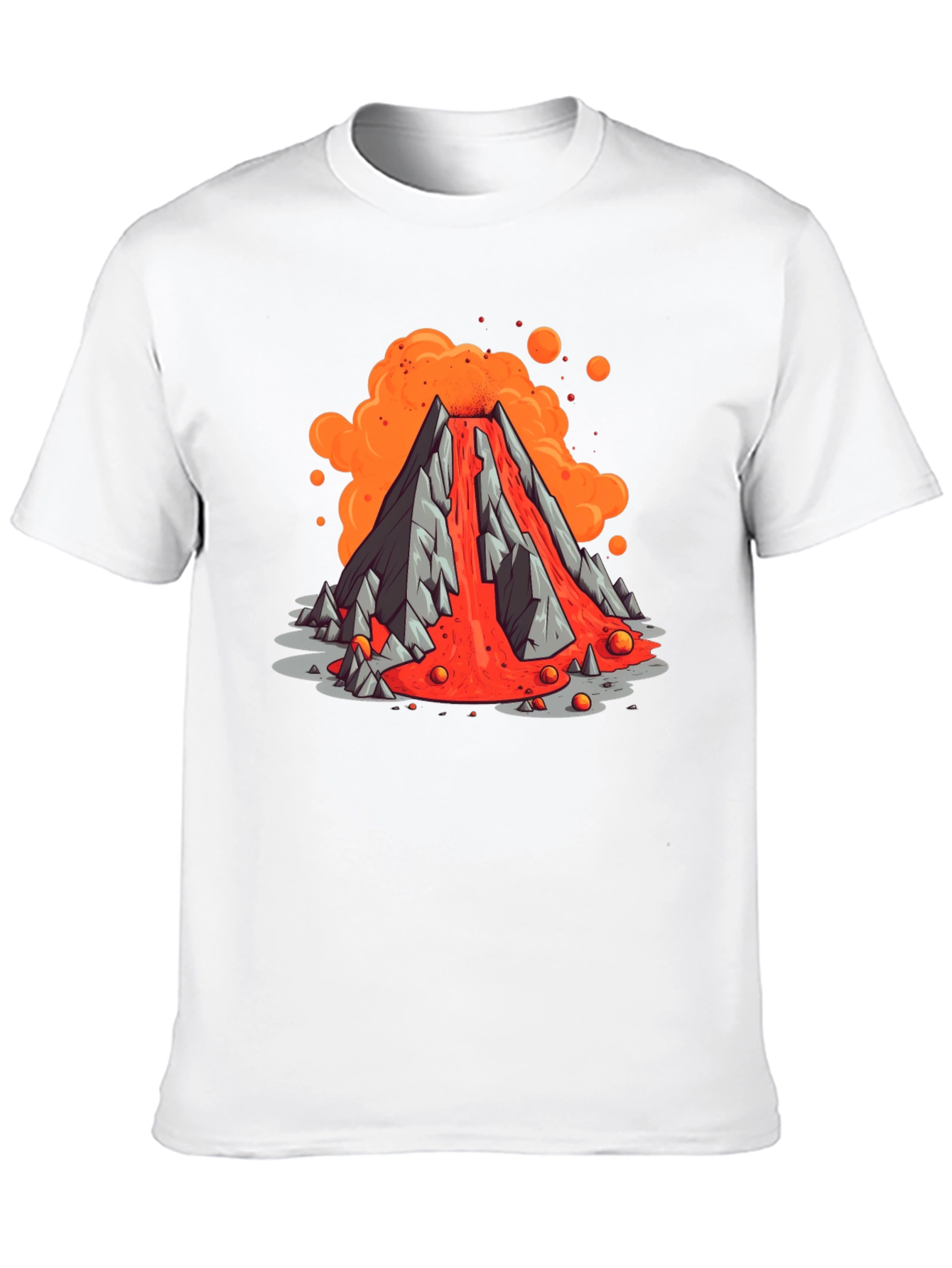 Volcano Lava Flow Graphic Tee - Black