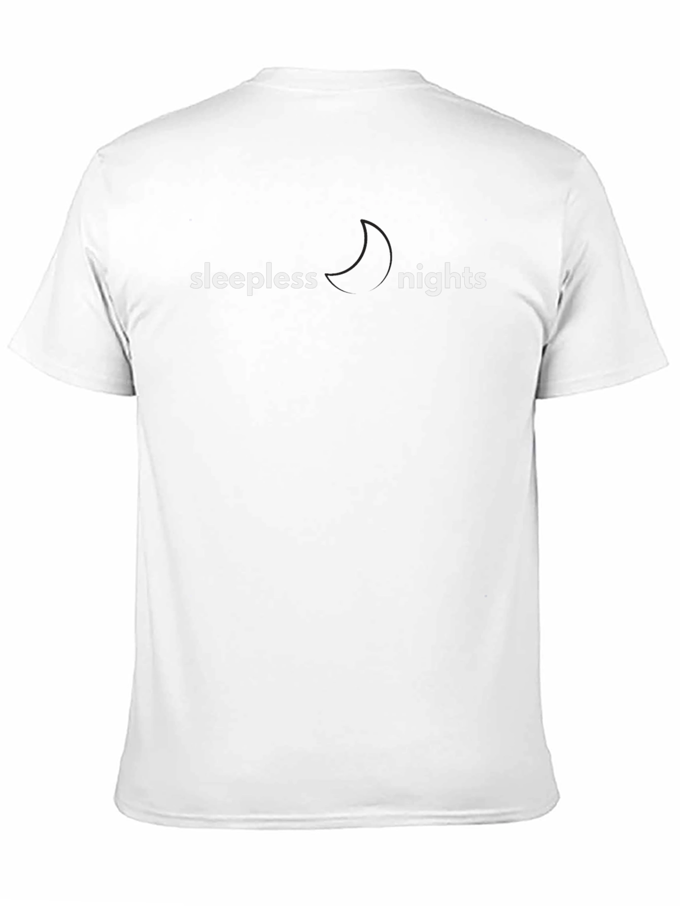 Sleepless Nights Graphic Tee - Black Cotton Comfort