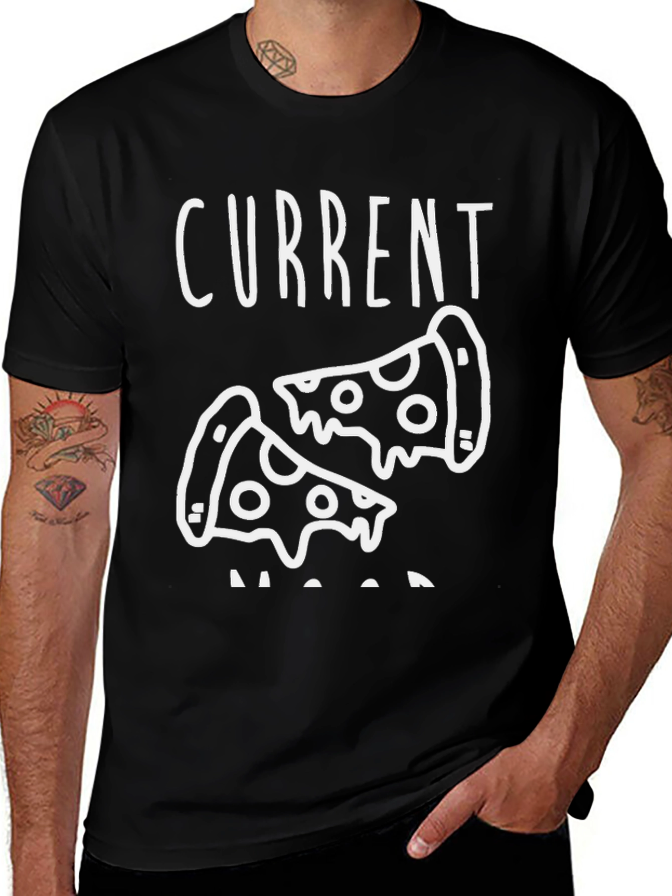 Current Mood Pizza T-Shirt - Funny Foodie Tee
