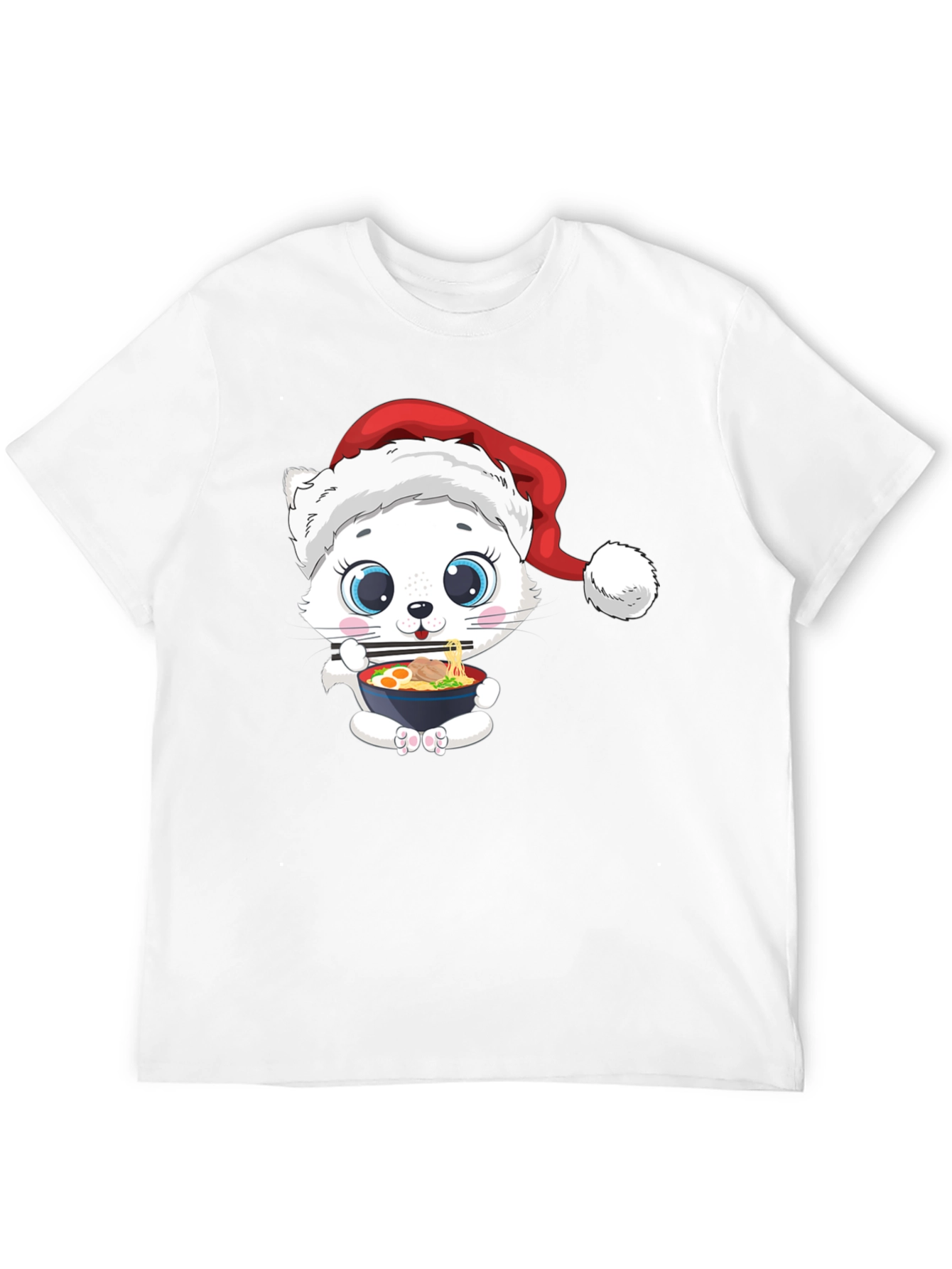 Cat Ramen Christmas T-Shirt