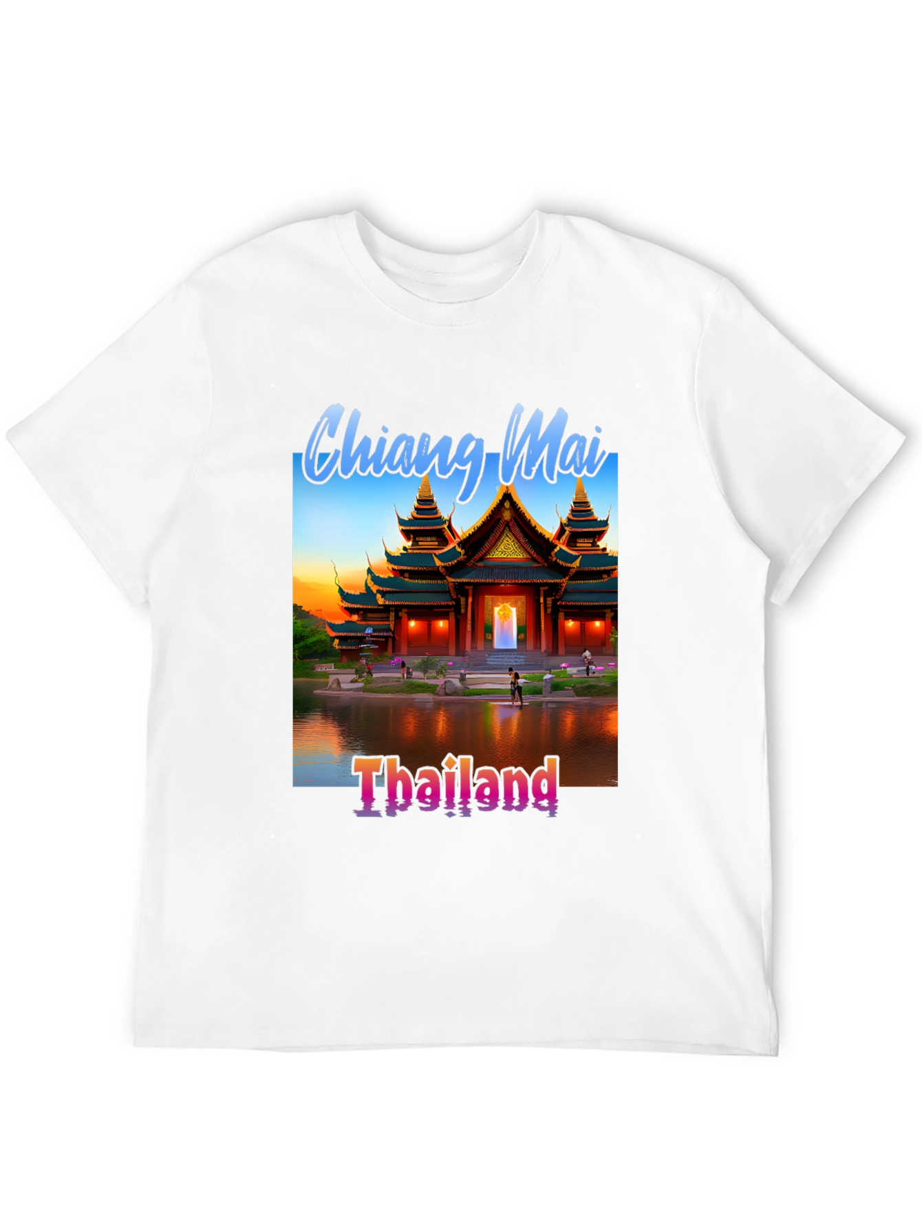 Chiang Mai Thailand Tee - Black Graphic T-Shirt